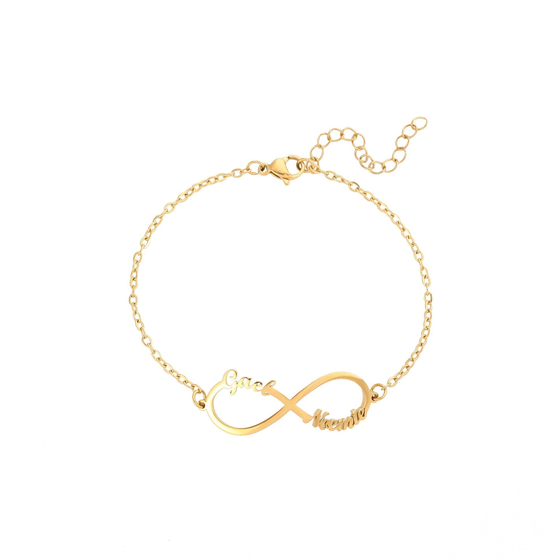 Customized 4 Name infinity bracelet for women