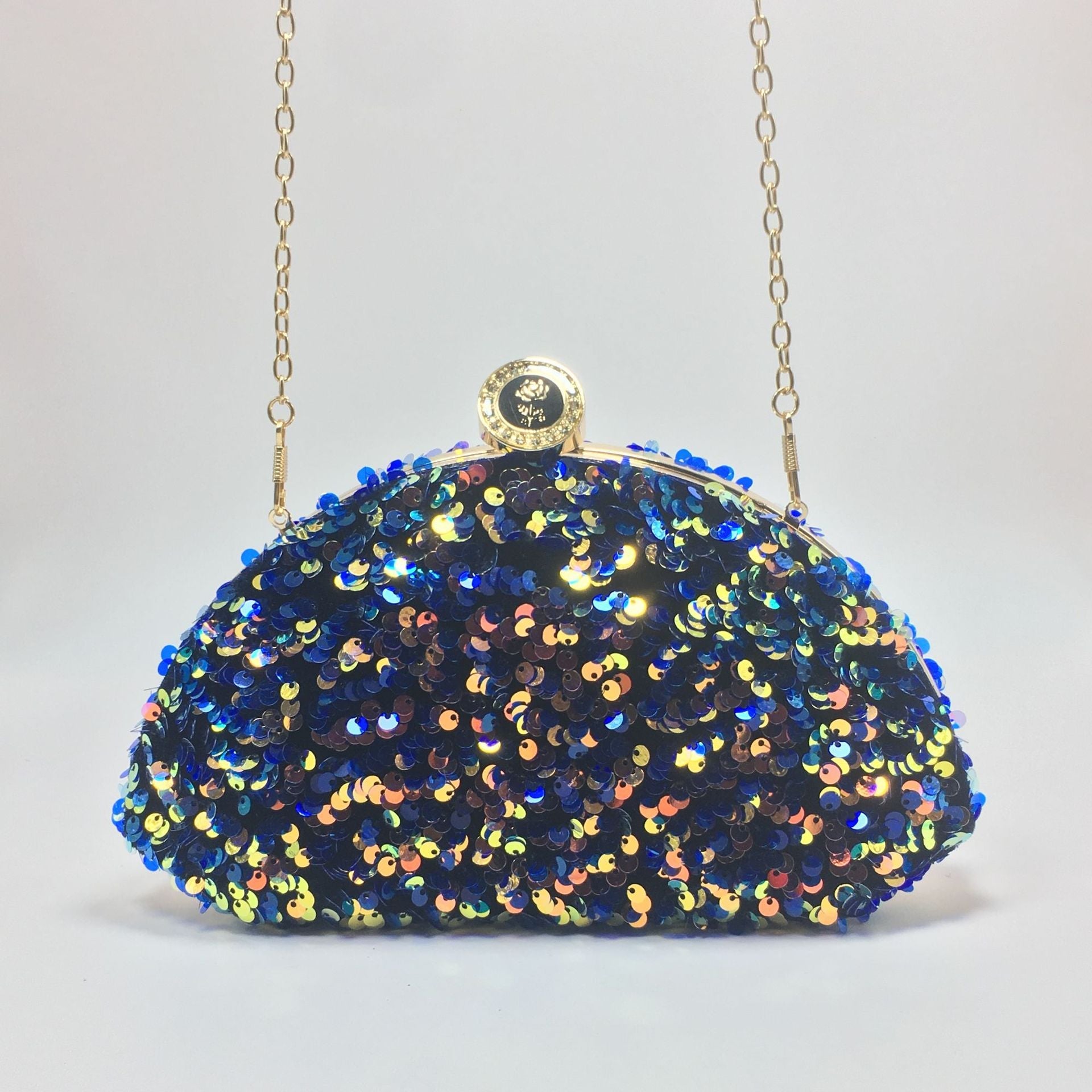 Sequined laser iridescent multi-color fashionable cosmetic bags