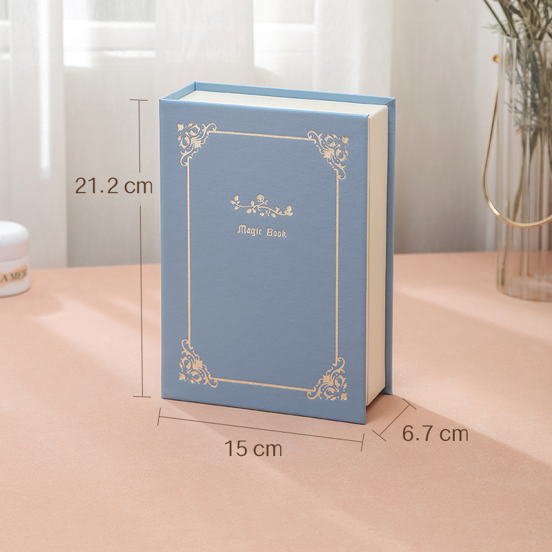 Retro PU leather flip book large-capacity jewelry organizer