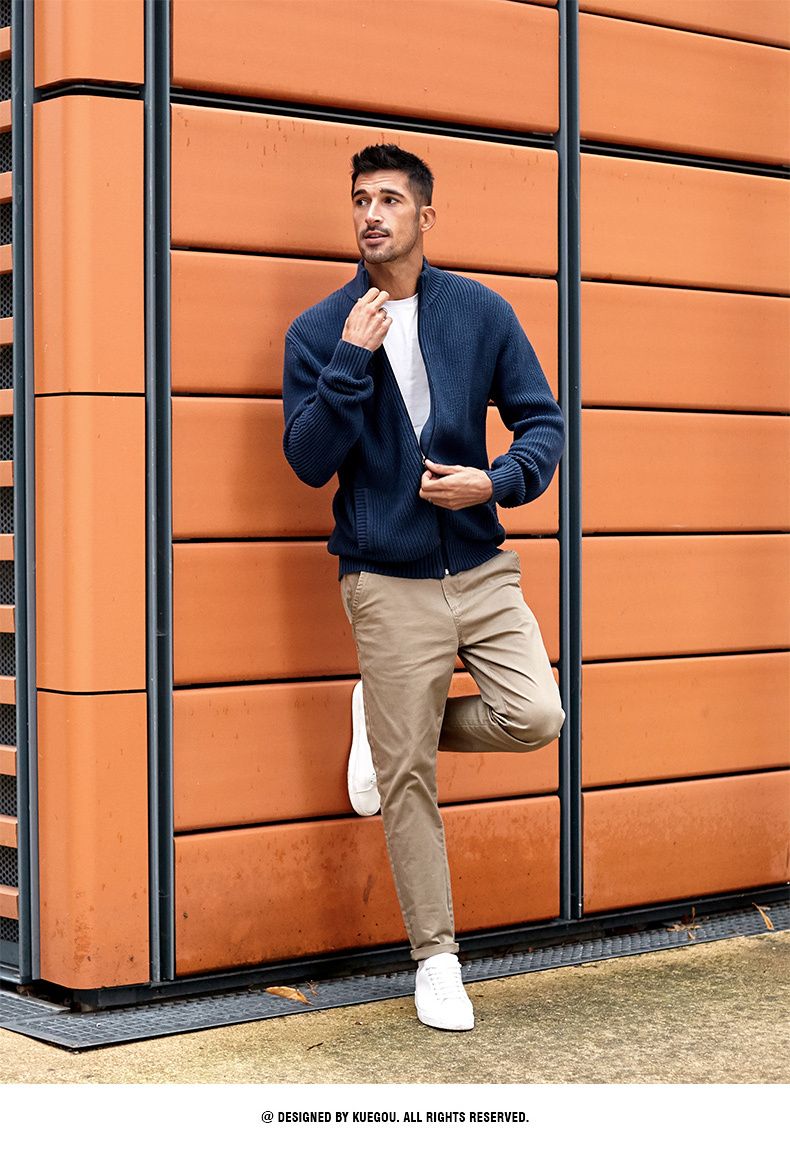 2024 half-high collar zipper sweater