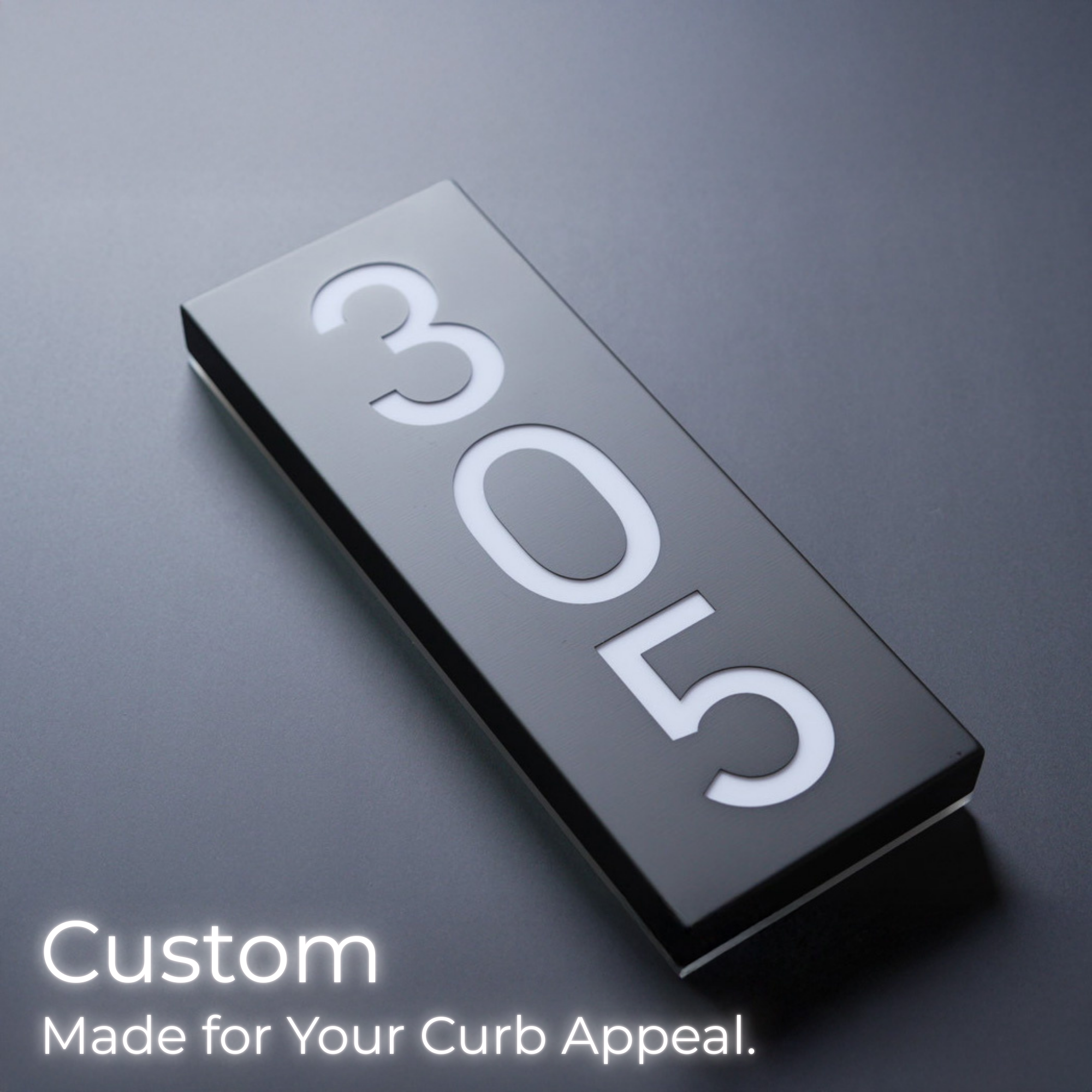 Metal Backlit Address Plaque – Custom LED House Address Sign