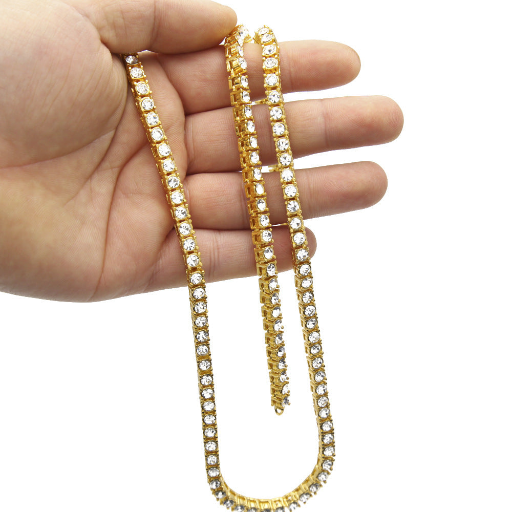 Hip Hop 1 Row Alloy Tennis Chain Necklace