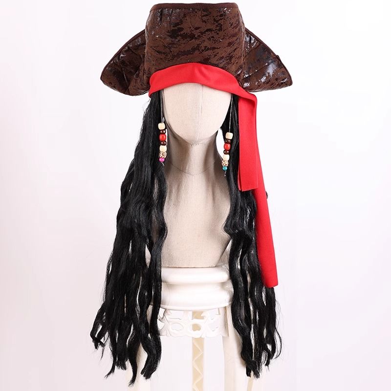 Halloween Captain Jack Sparrow hat wig
