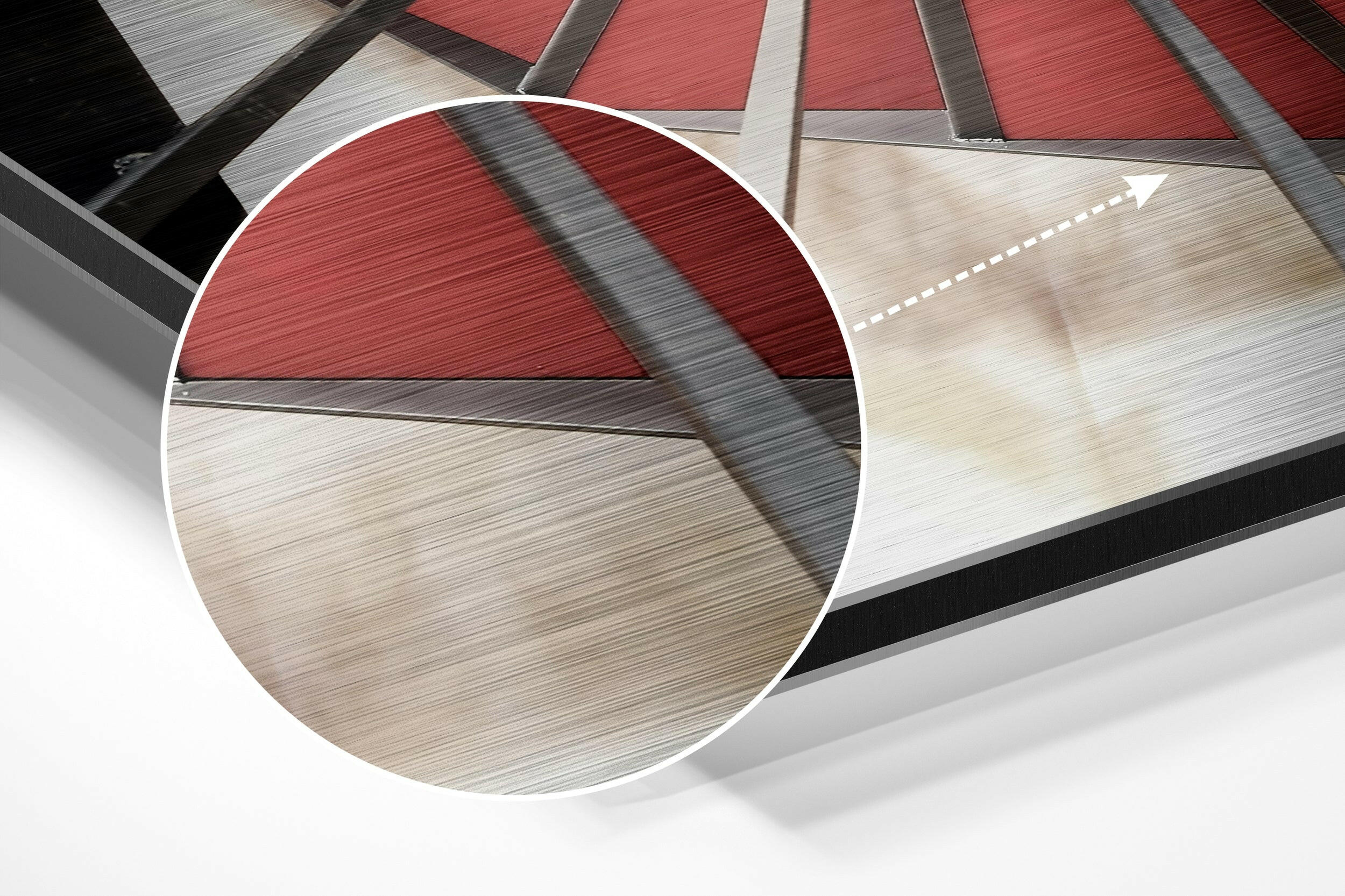 Spiral Brushed Aluminium Dibond Wall Art