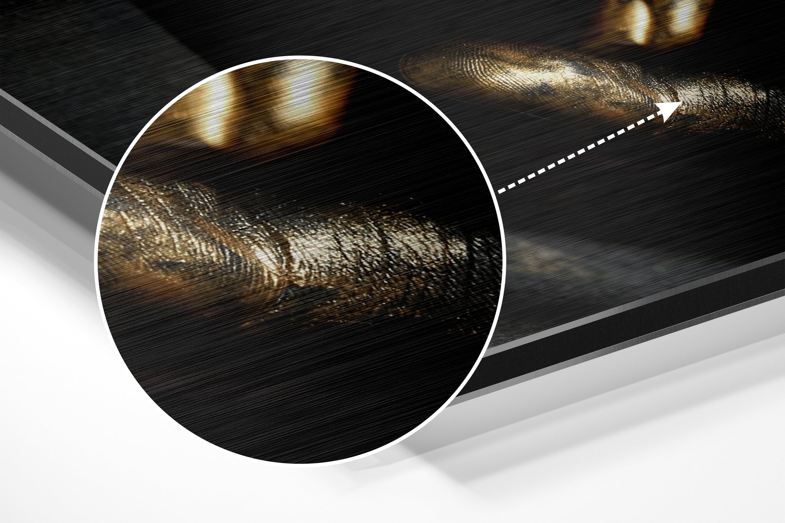 Shh Brushed Aluminium Dibond Wall Art