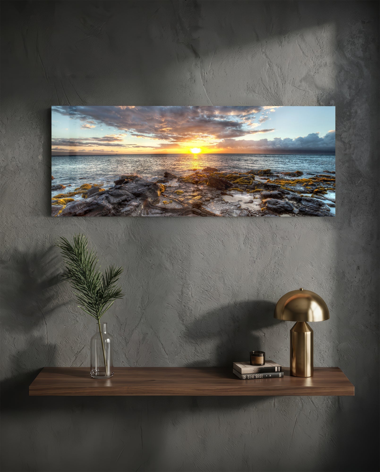 Sunset Glass Wall Art (36"x14")