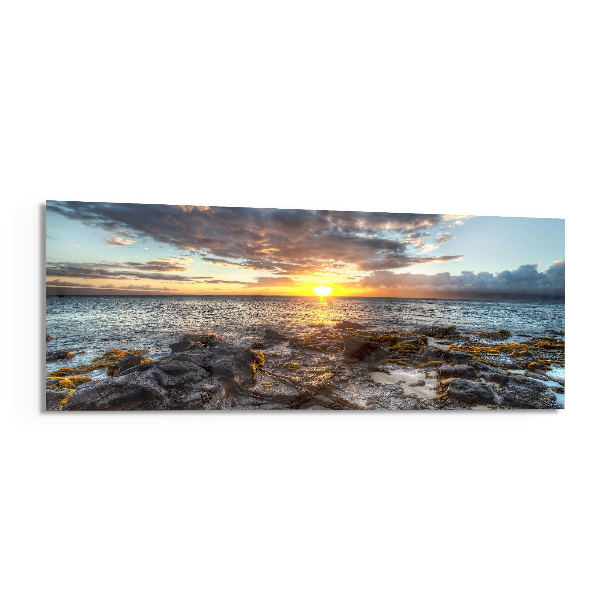 Sunset Glass Wall Art (36"x14")