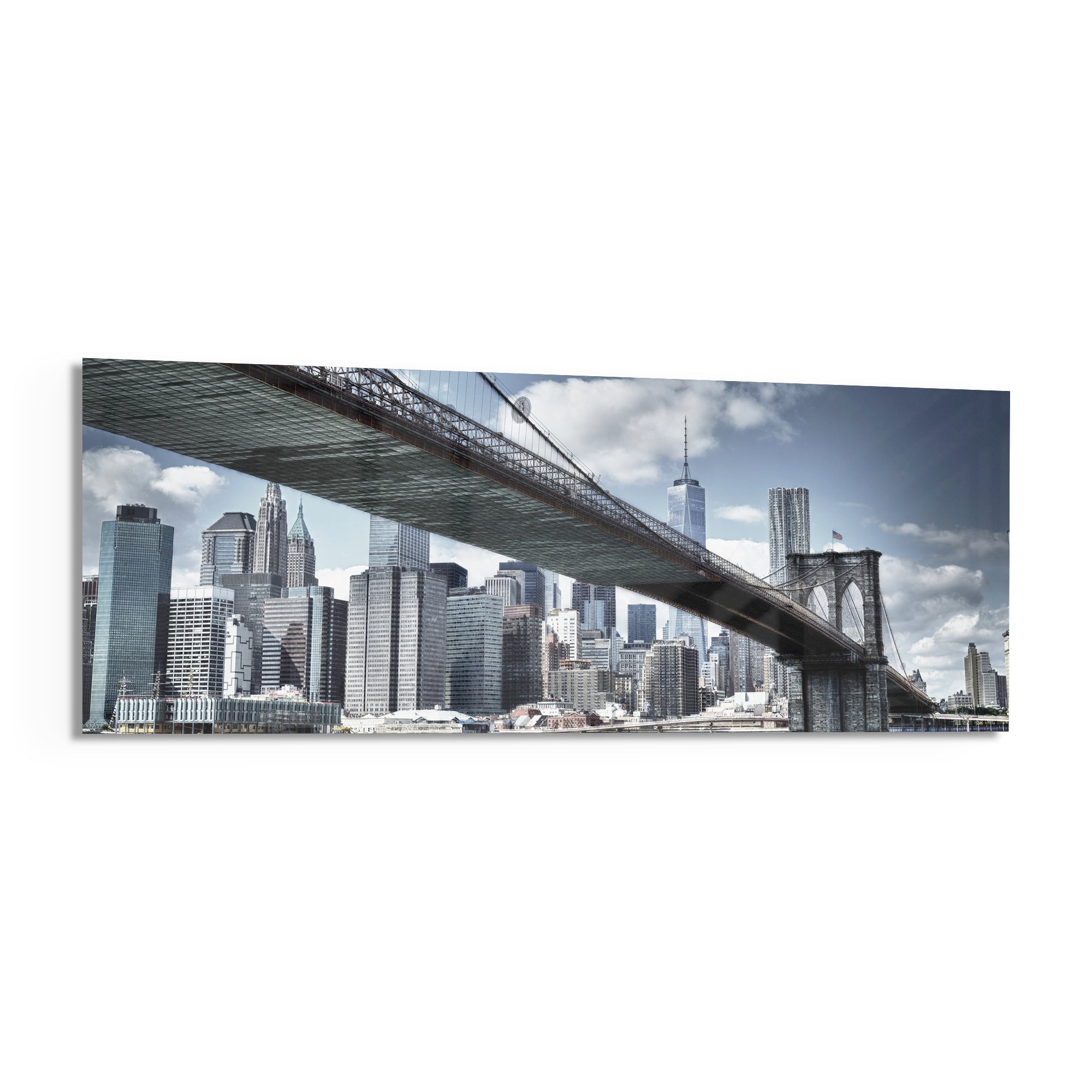 Brooklyn Bridge Glass Wall Art (36"x14")