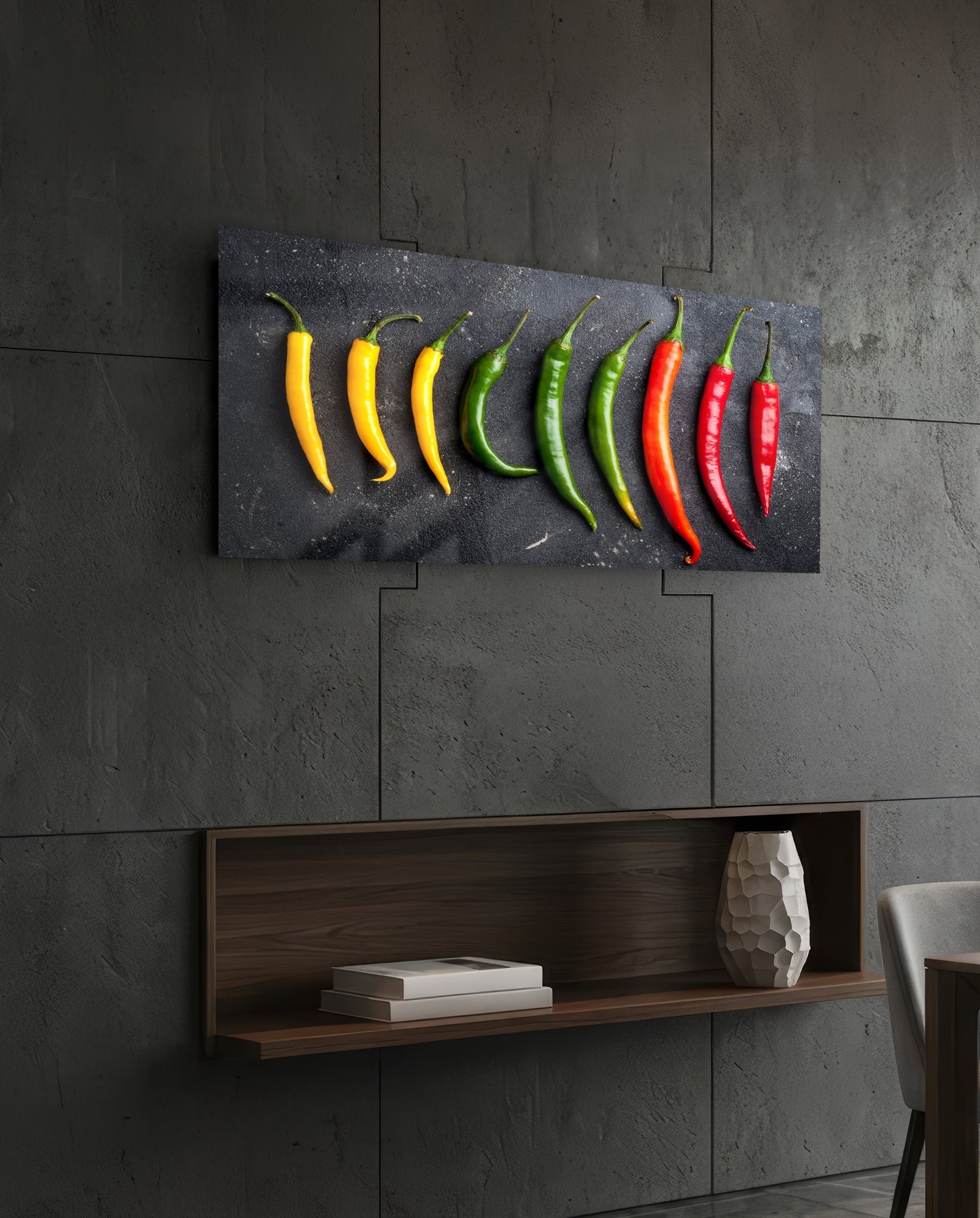 Pepper Glass Wall Art (36"x14")