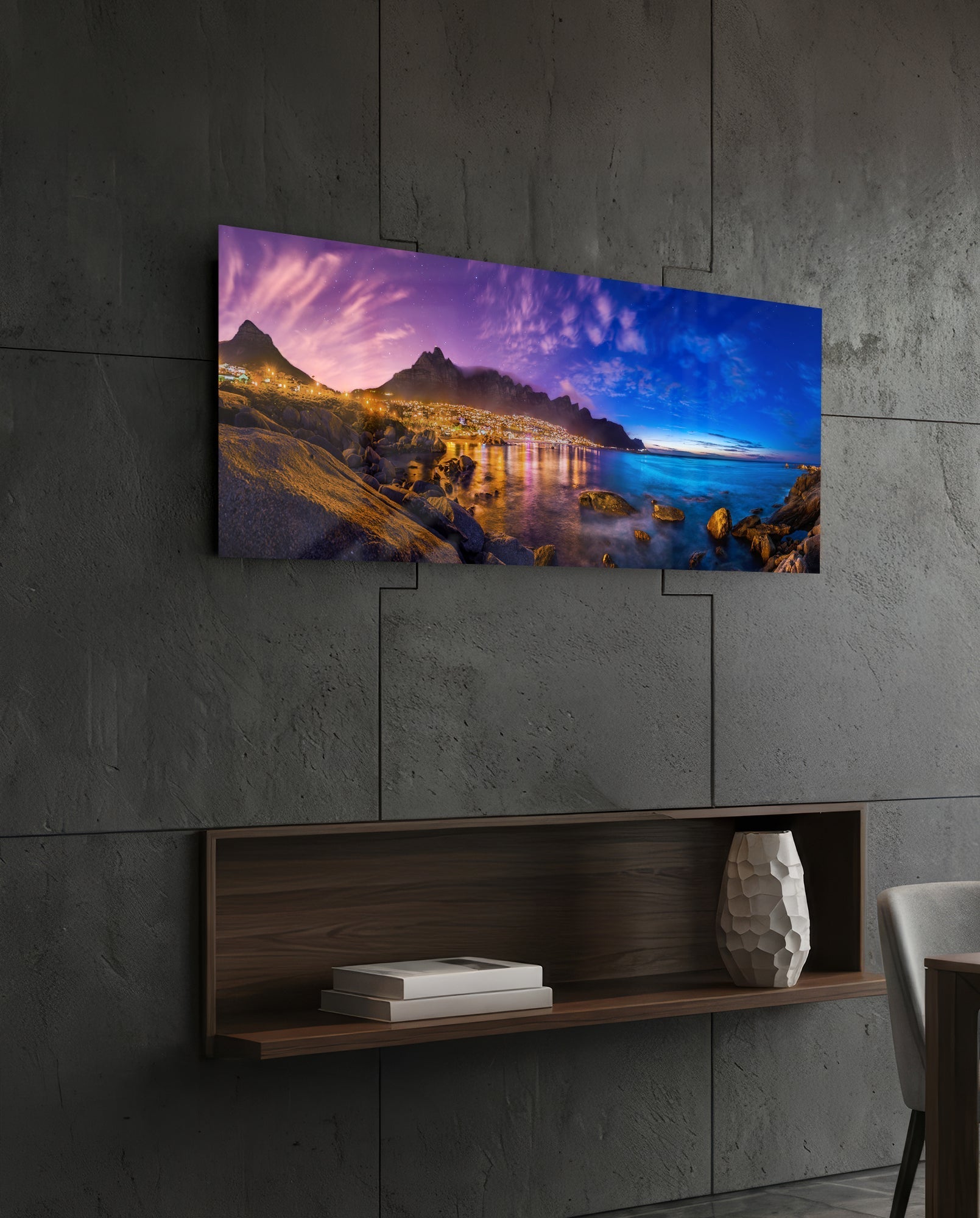 City Lights Glass Wall Art (36"x14")