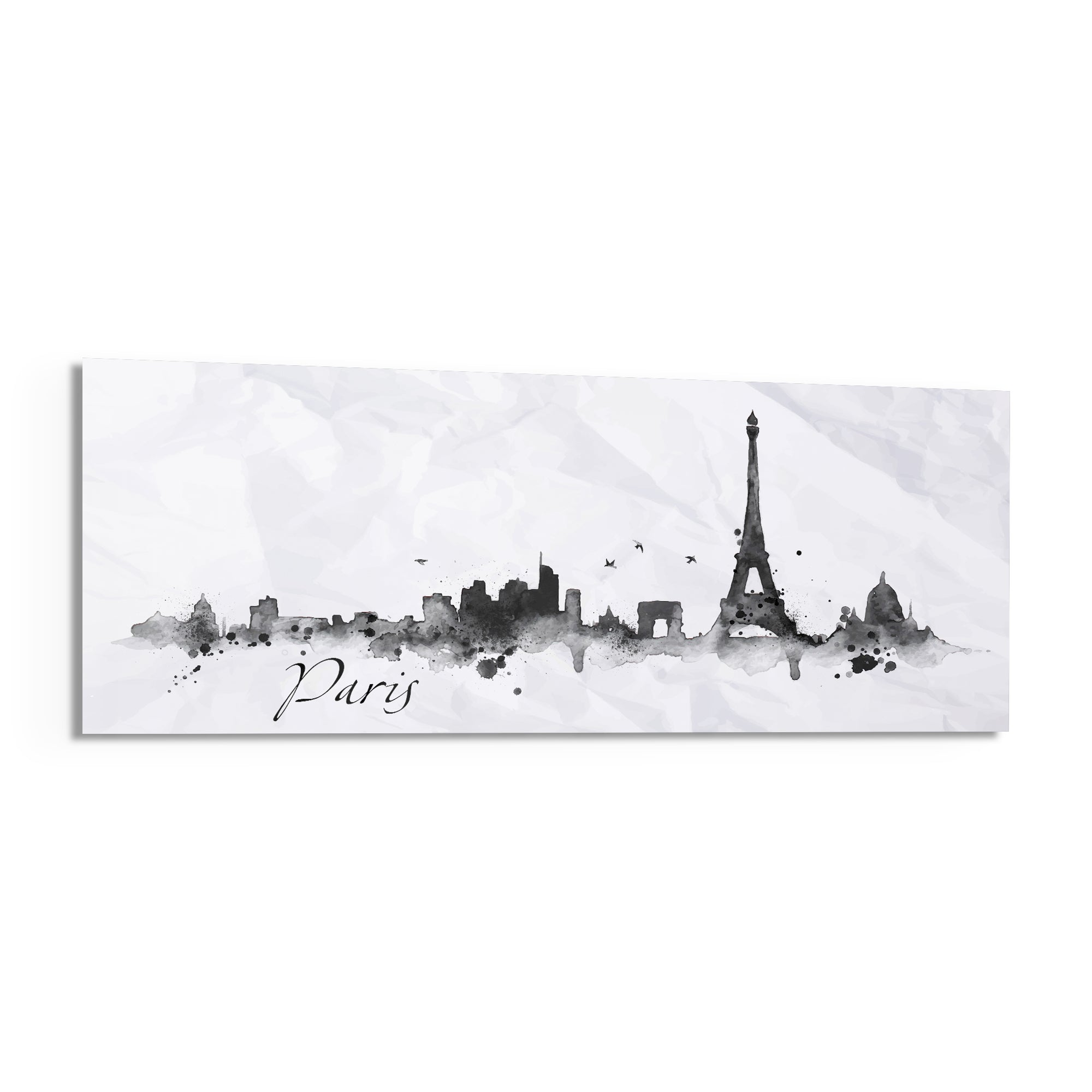Paris Glass Wall Art (36"x14")