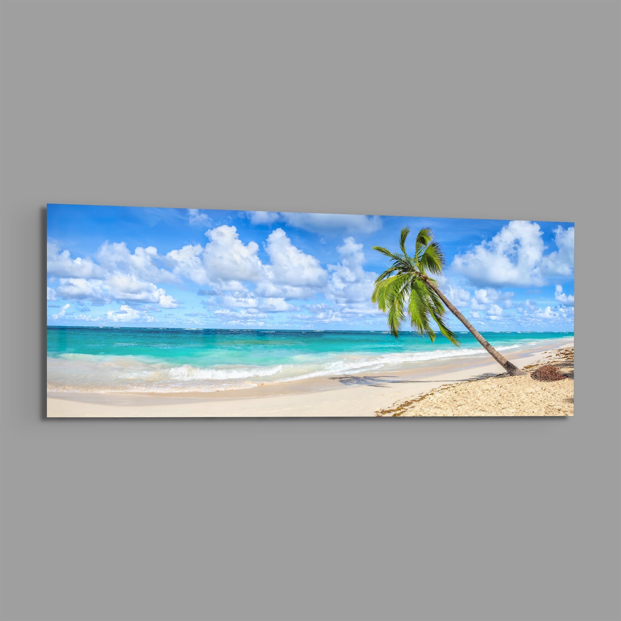 Palm Tree Glass Wall Art (36"x14")