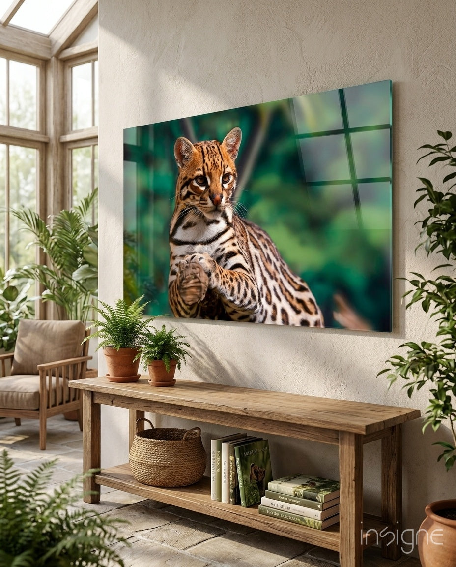Cheetah Glass Wall Art