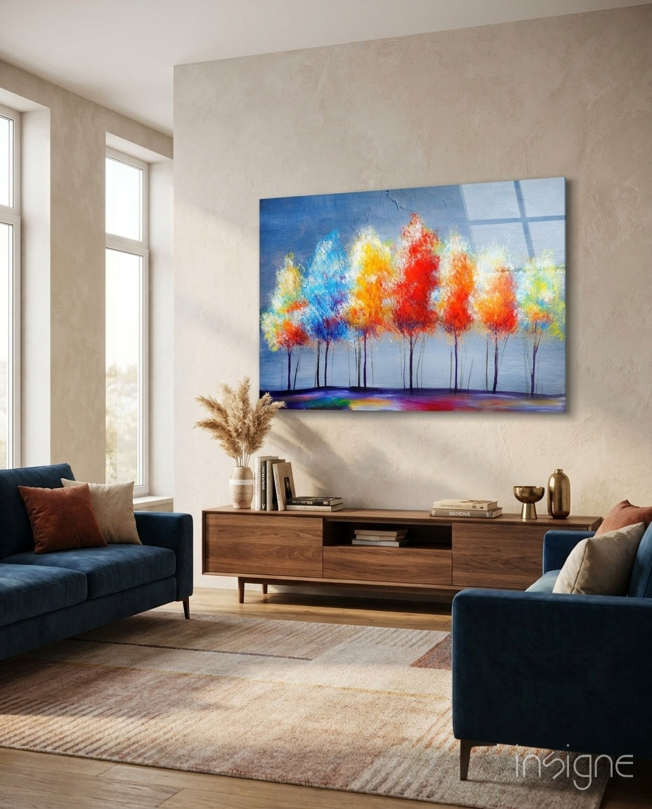 Drawing Trees Glass Wall Art