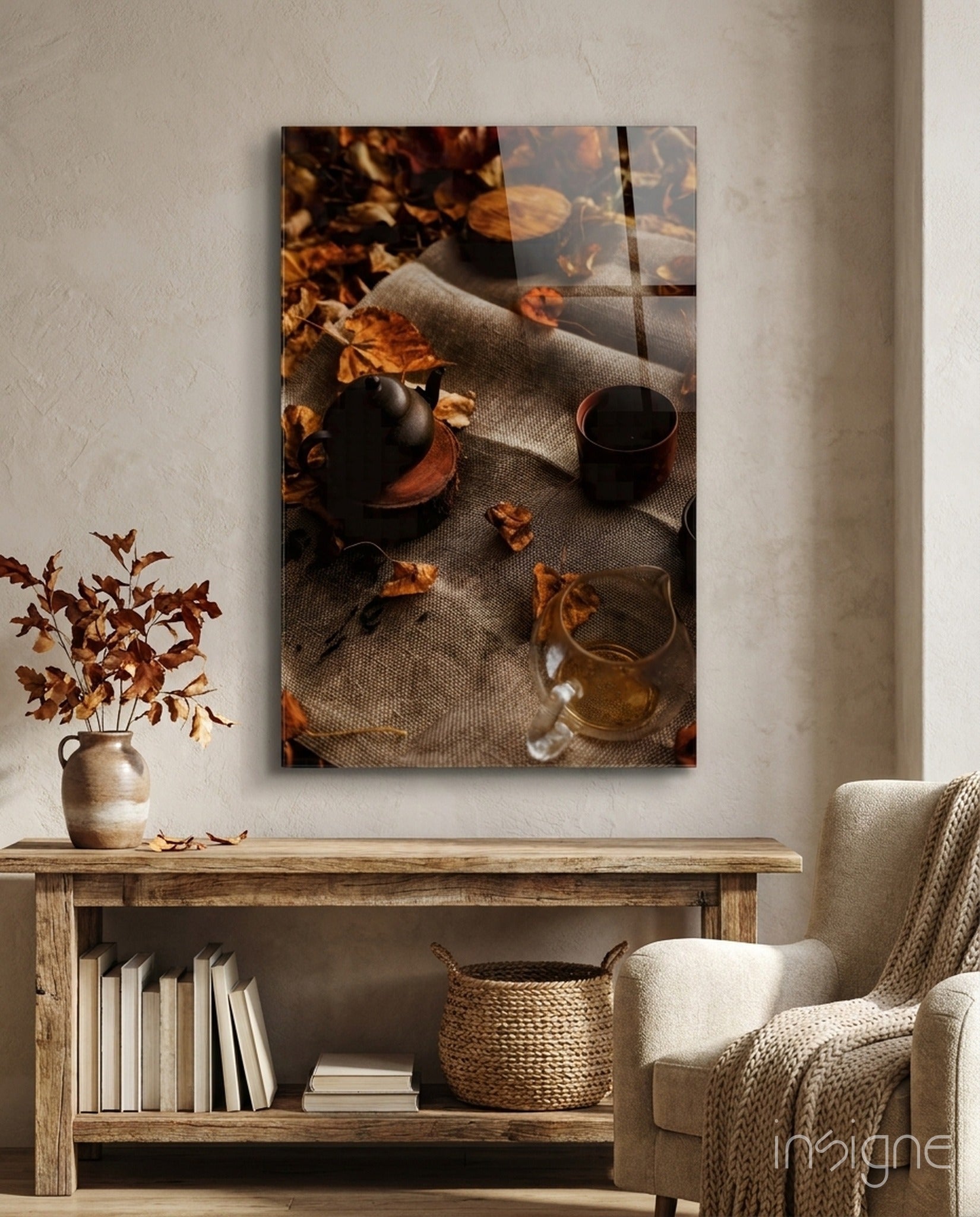 Autumn Picnic Glass Art