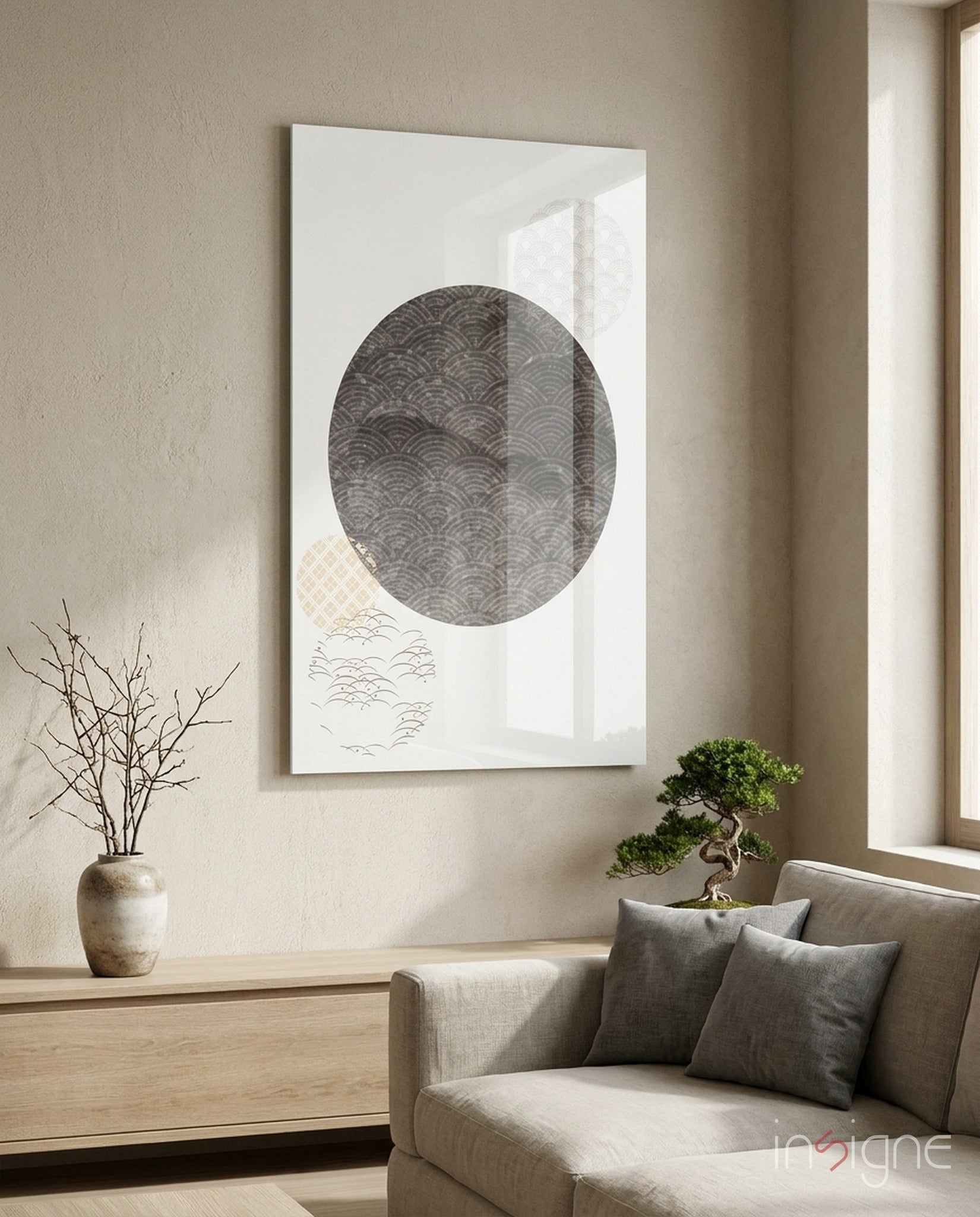 Black Moon Glass Wall Art