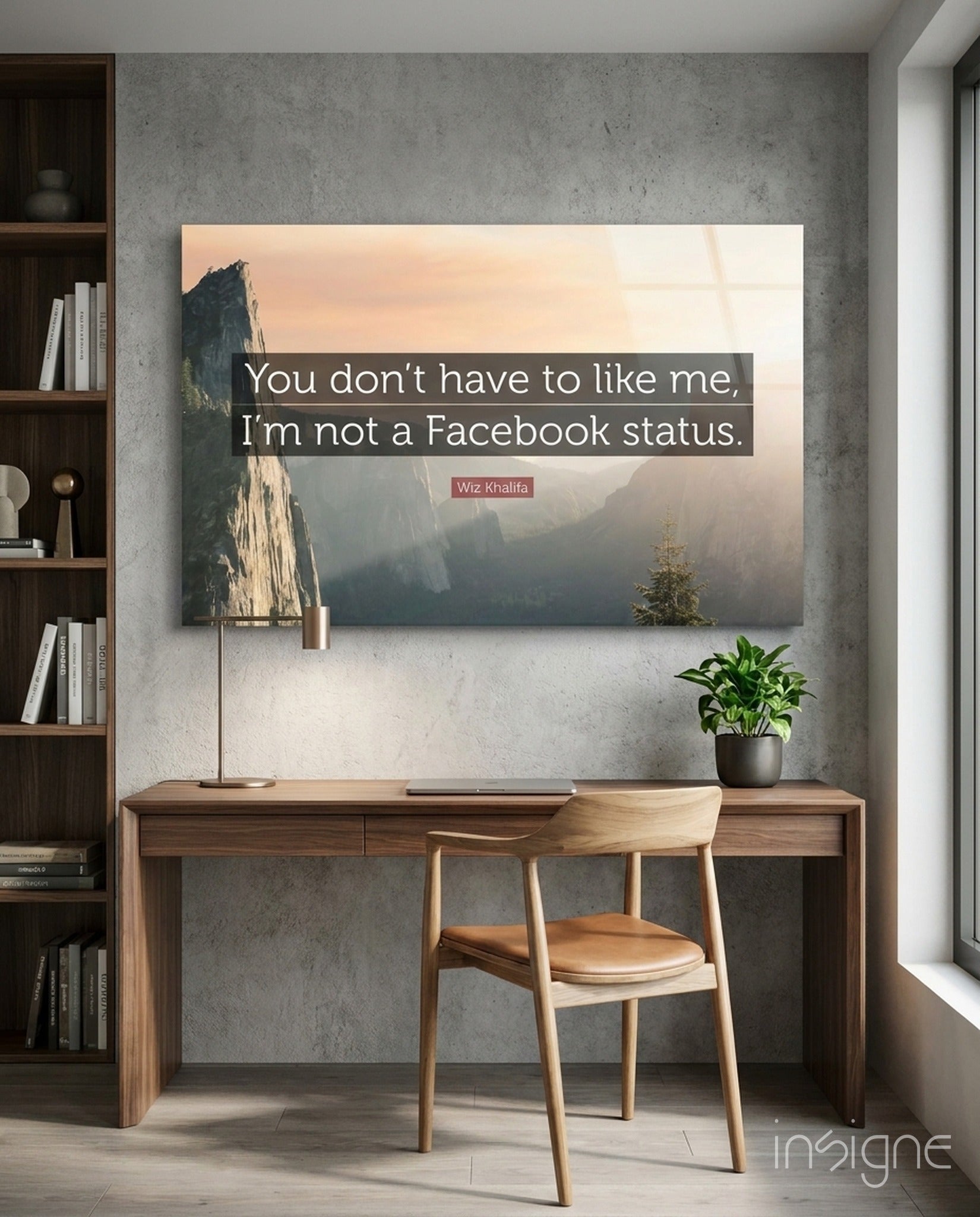 Not a Facebook Status Glass Wall Art