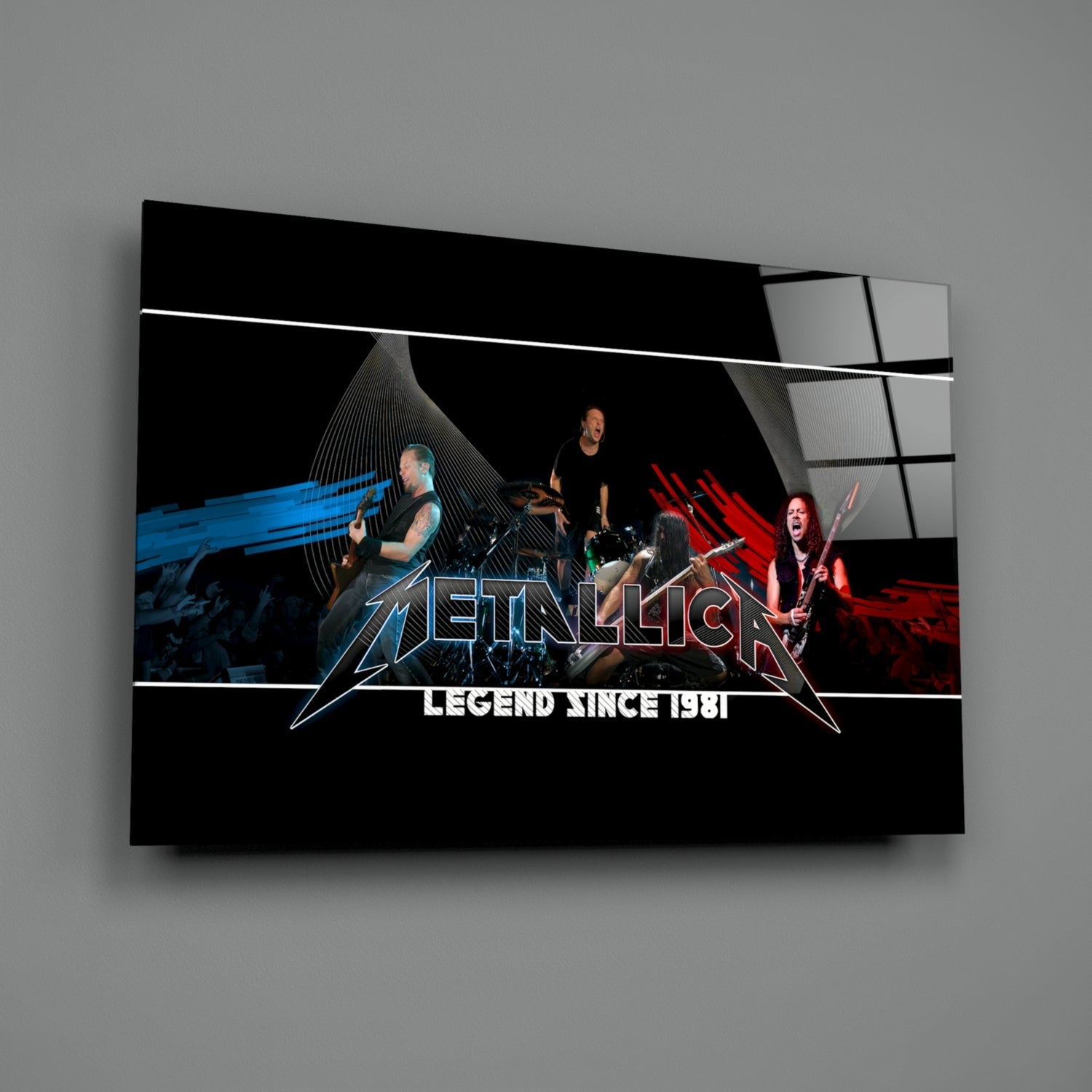 Heavy Metal Roar Glass Wall Art
