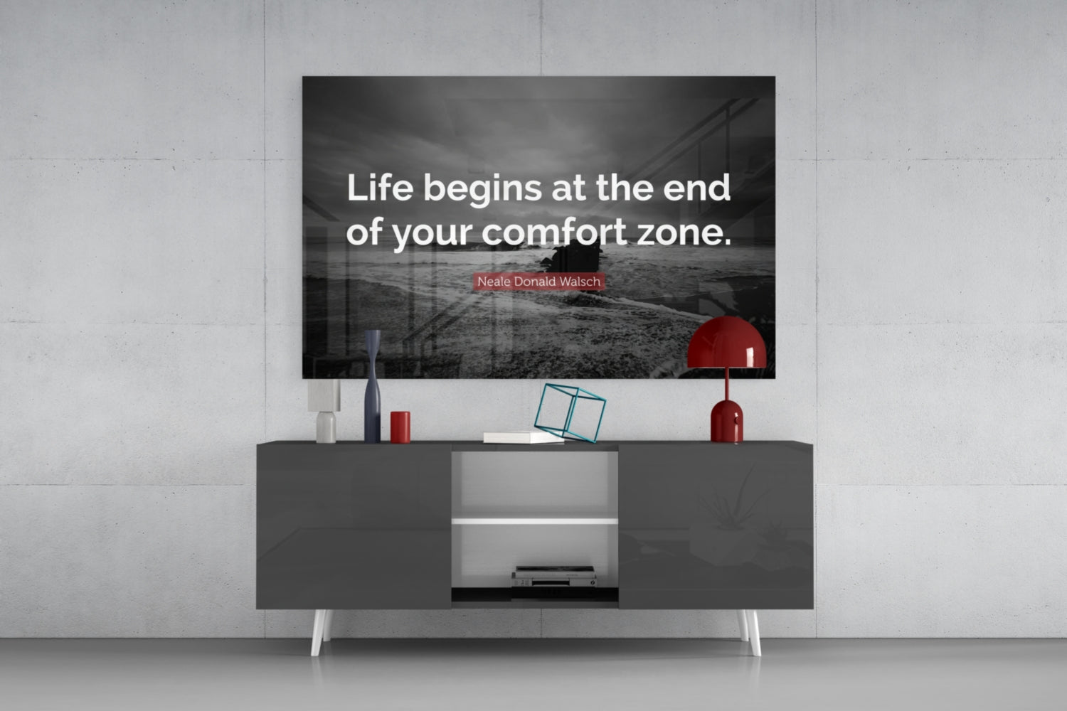 Where the Life Begins? Glass Wall Art