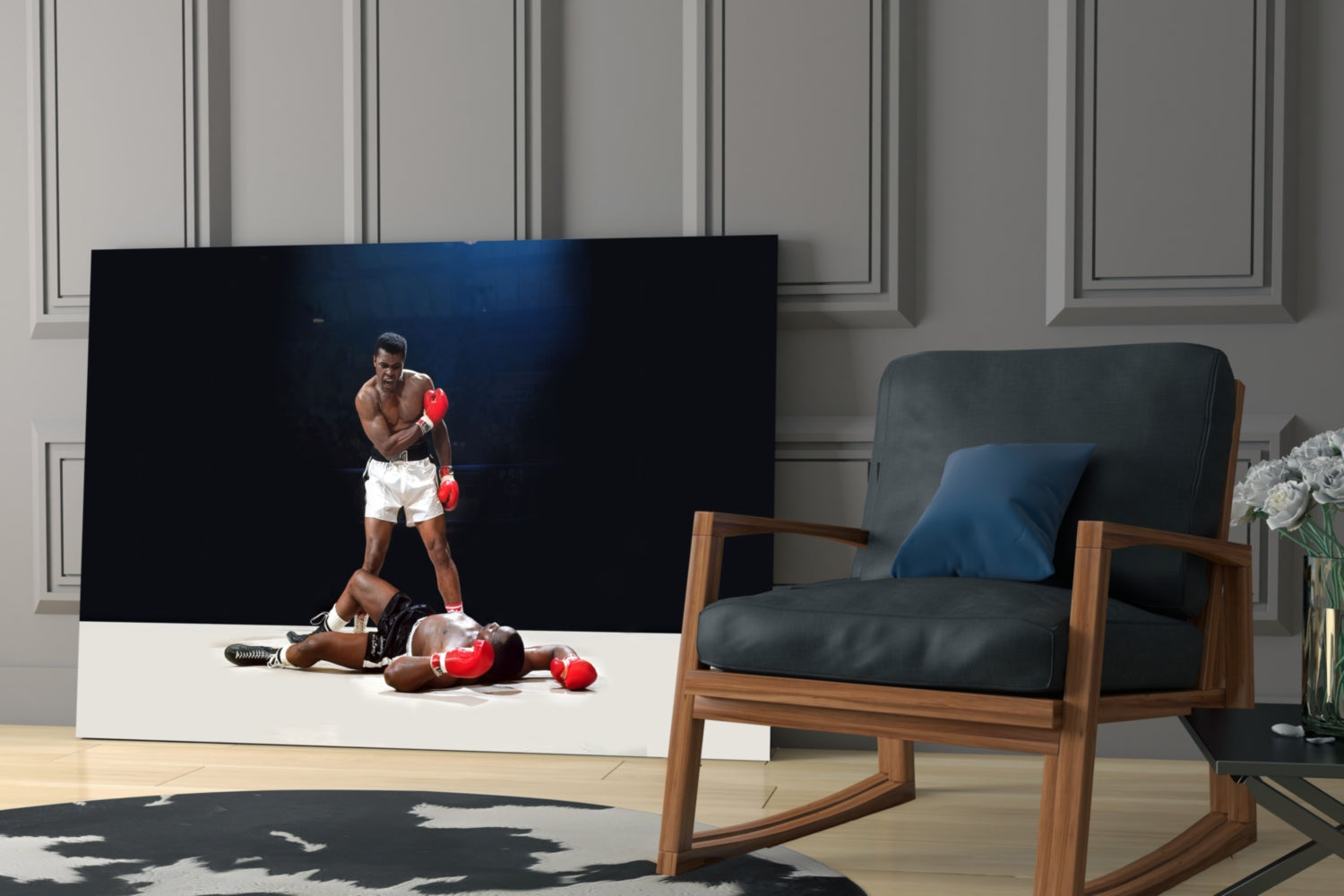 Standing Over Fallen Rival Glass Wall Art