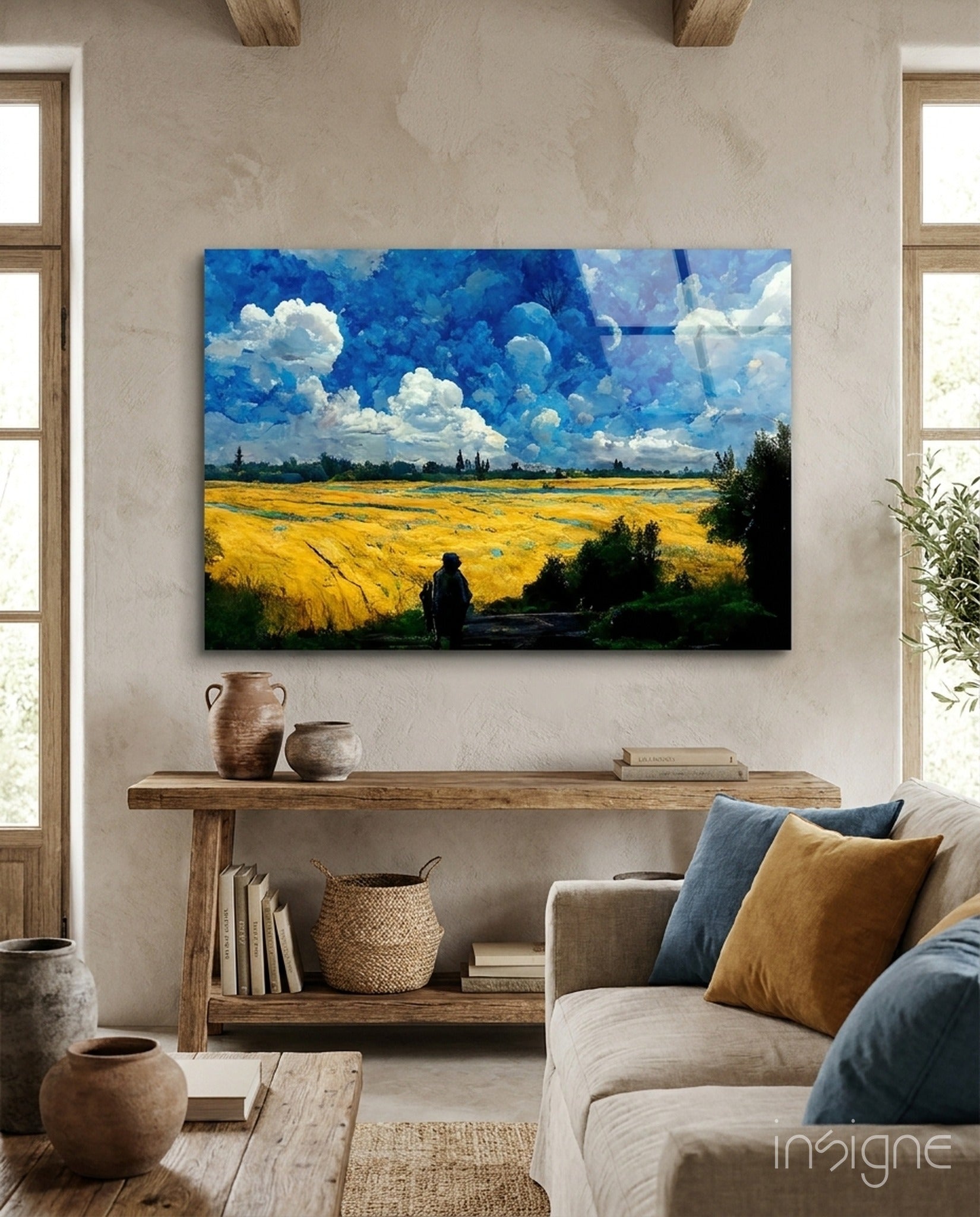Cloudy Day Glass Glass Art || Designer Collection