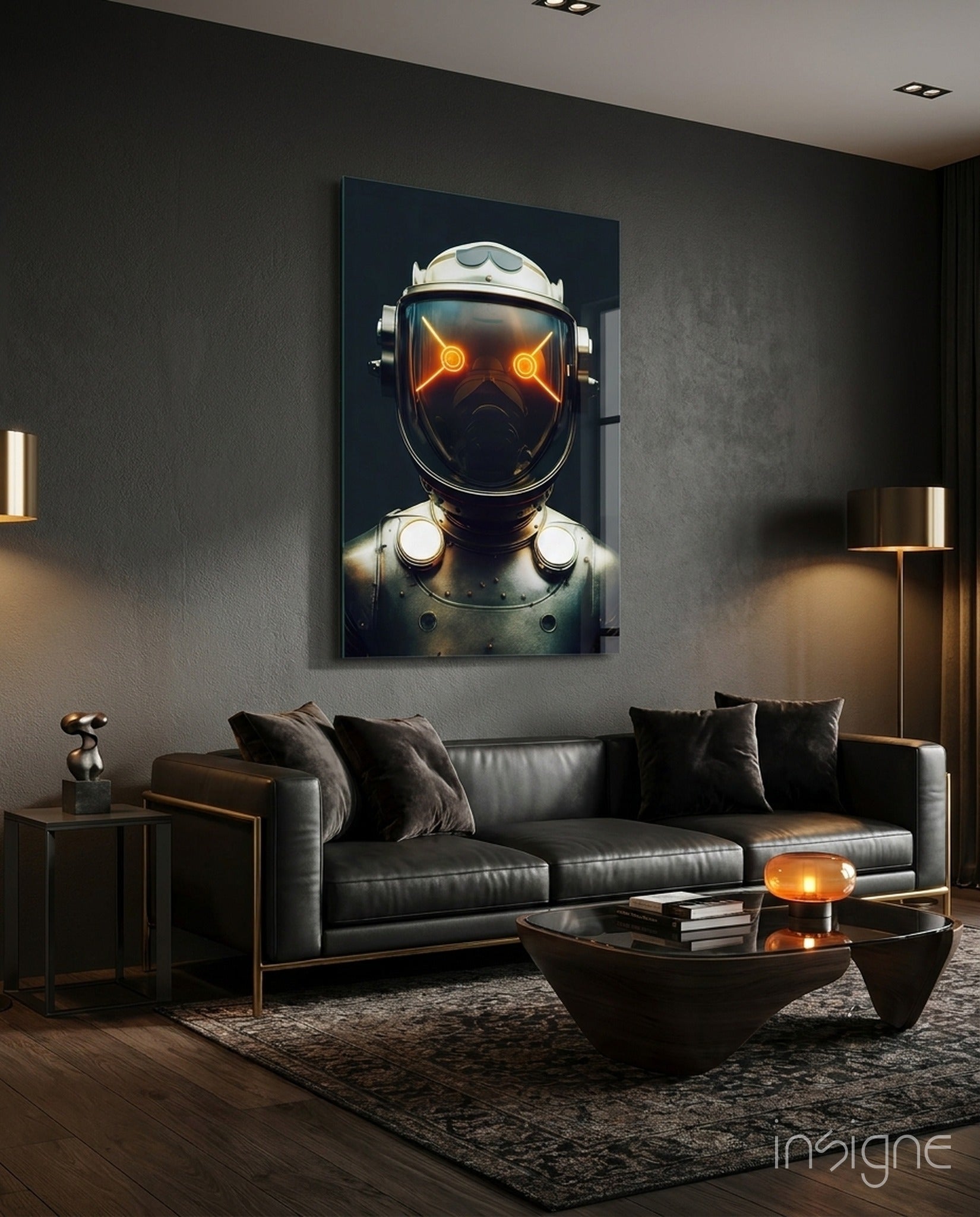 Robotic View Glass Wall Art || Designer Collection
