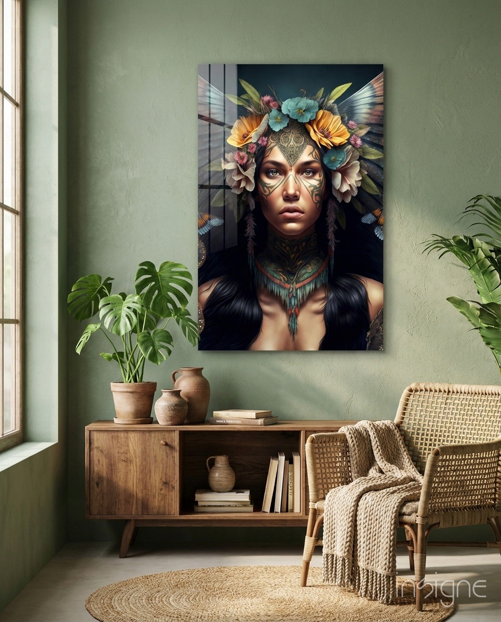 Warrior Beautiful Glass Wall Art || Designers Collection