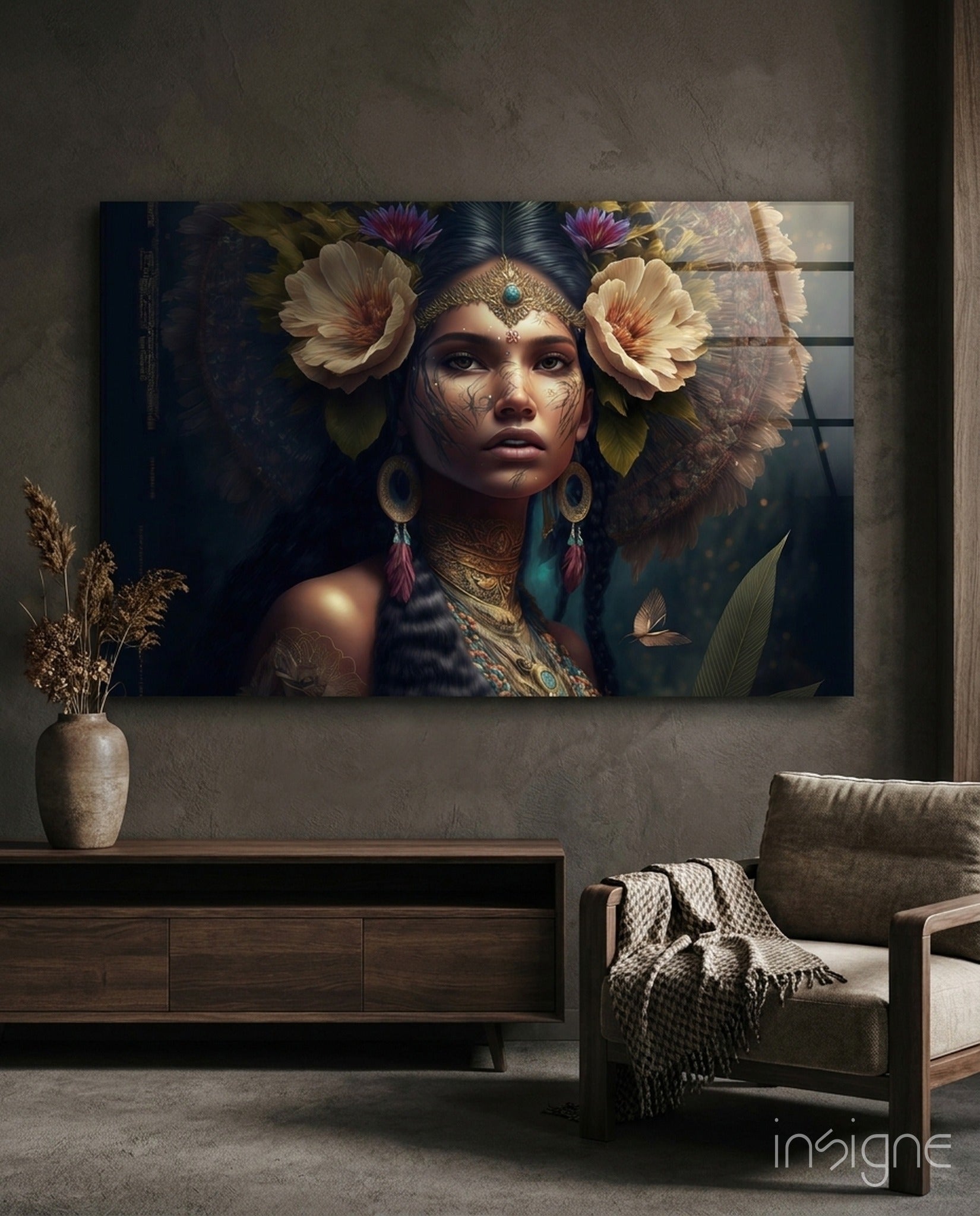 Flower Master Glass Wall Art || Designer Collection