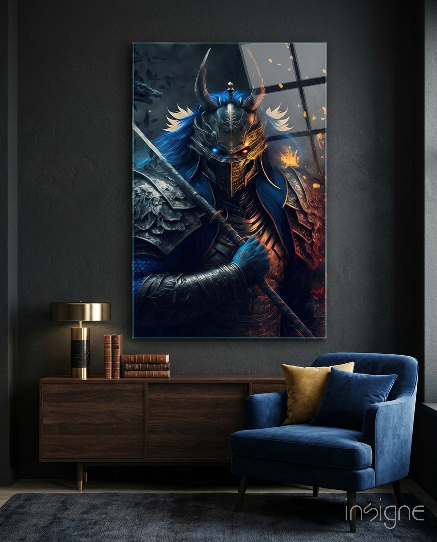 Lord Warrior Glass Wall Art || Designer Collection