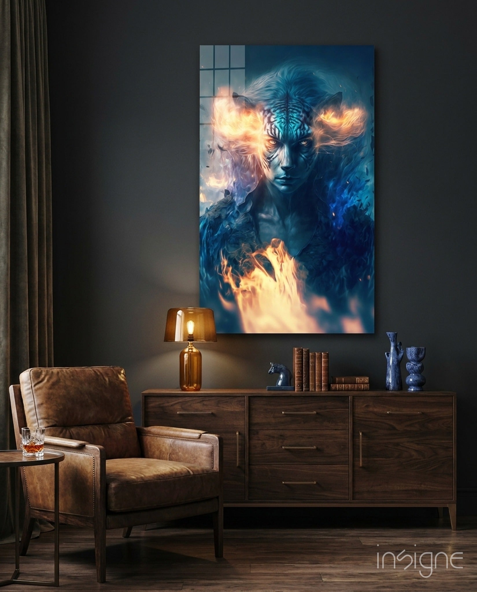 Epic Tiger Glass Wall Art || Designers Collection