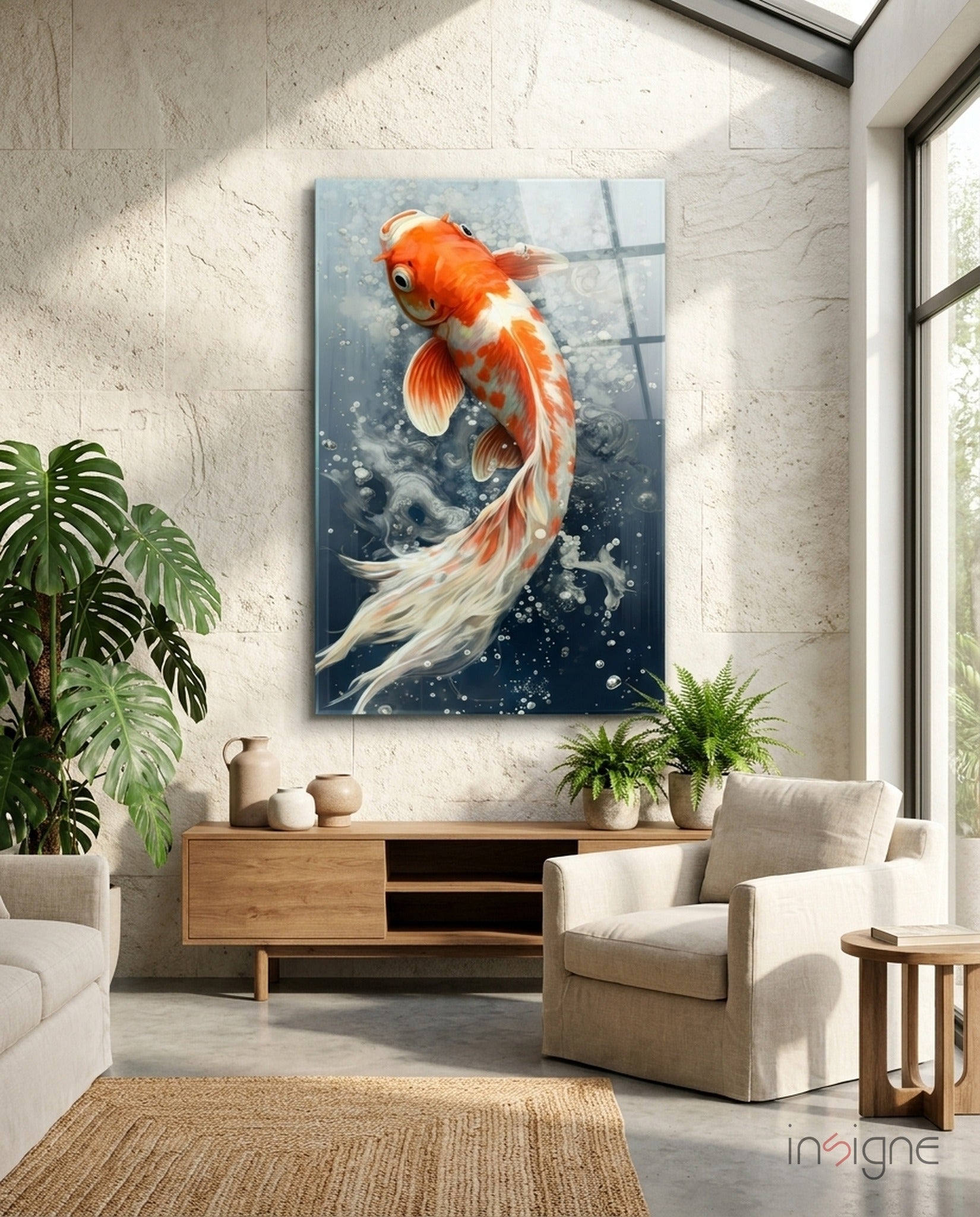 Angelfish Glass Wall Art|| Designer&