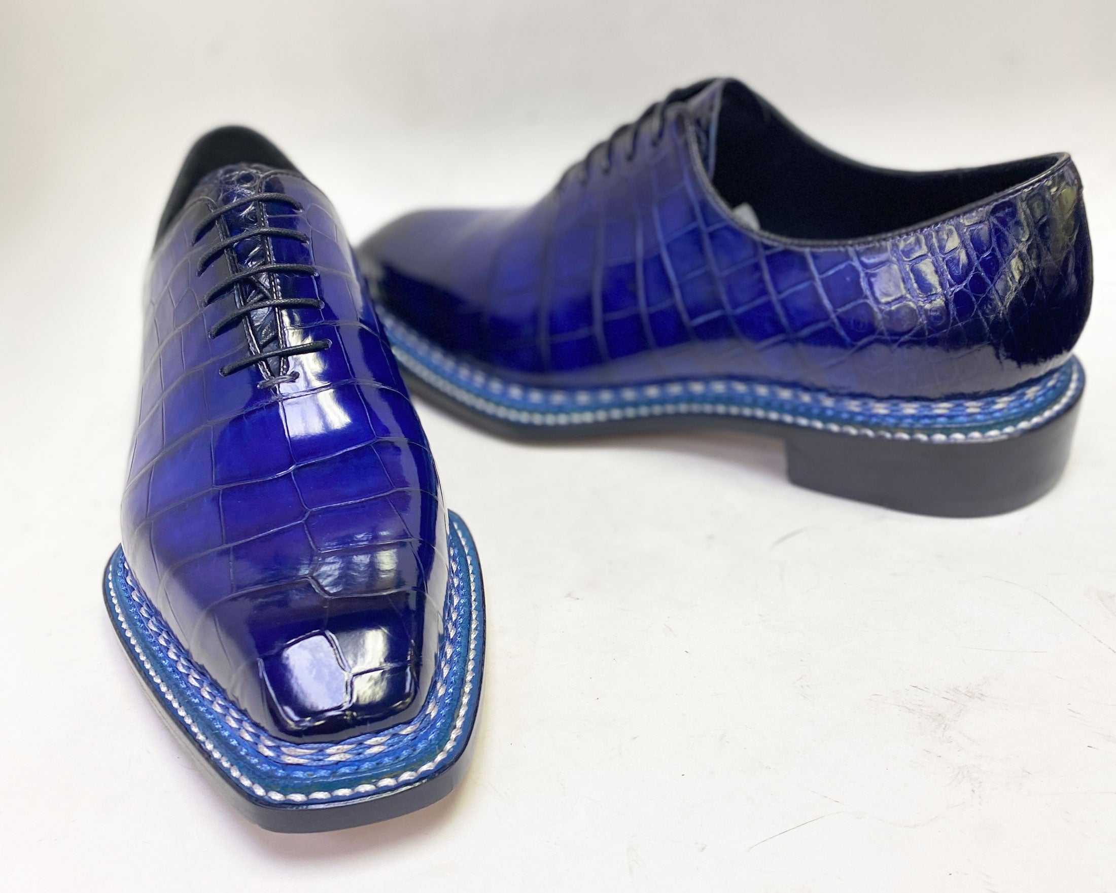 Maurice Ghost Alligator Oxford - Navy