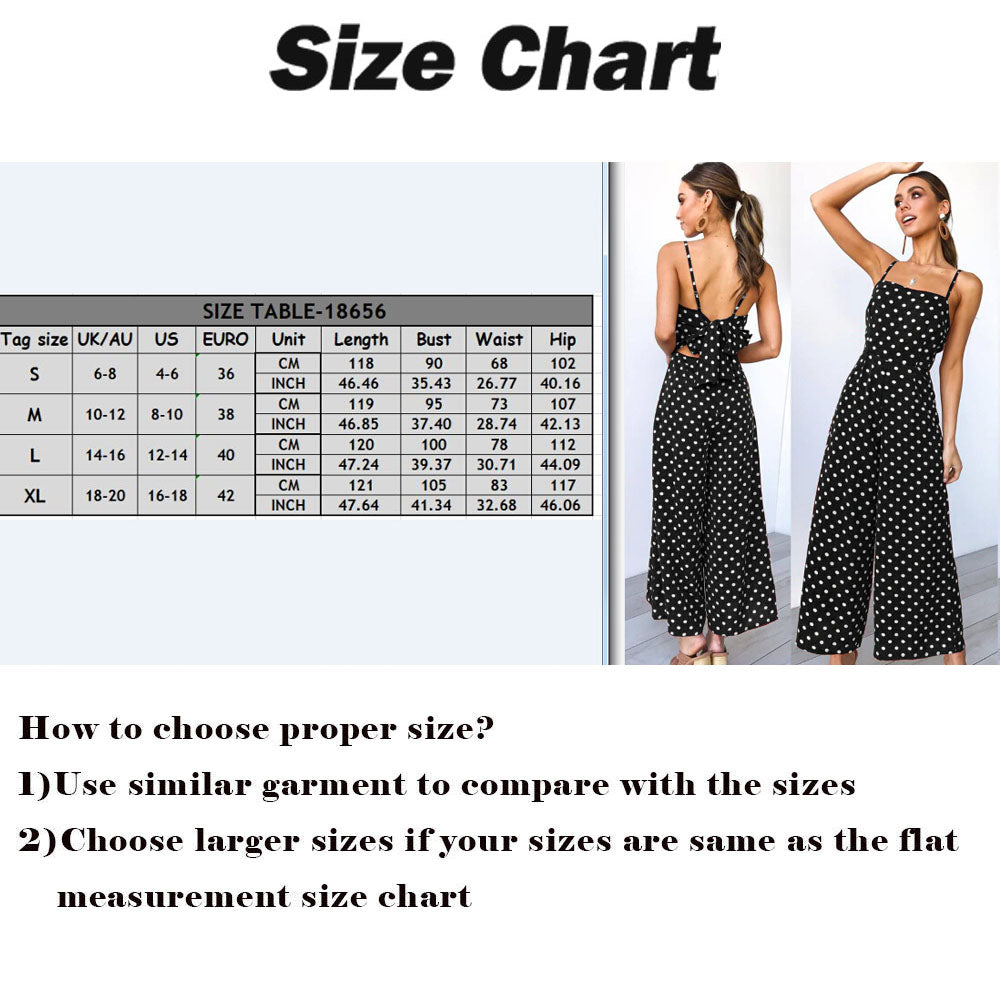 Sleeveless Backless Boho Bow-knot Dot Jumpsuits Women 2022 Summer Romper