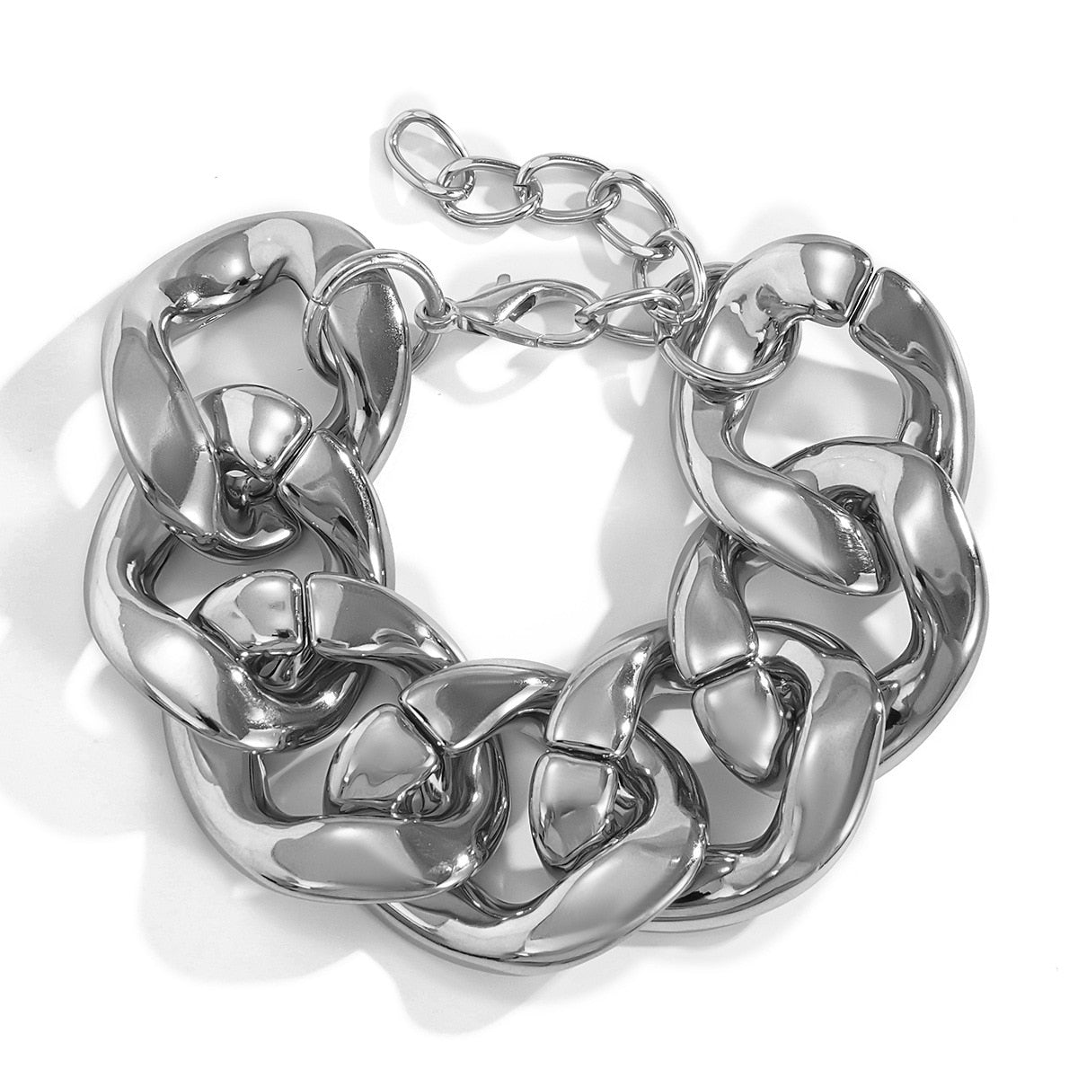 Hip Hop Thick Link Chain Bracelet Women&