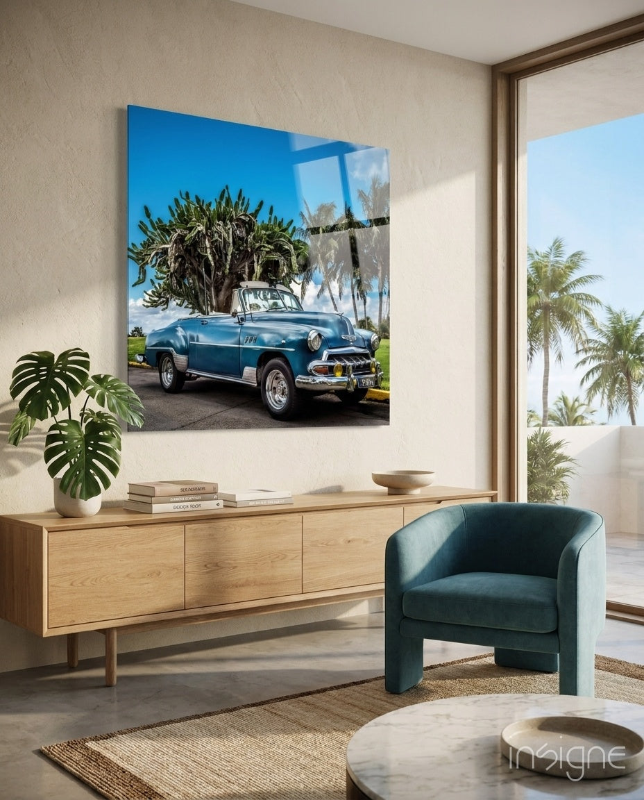 Classic Car Glass Wall Art
