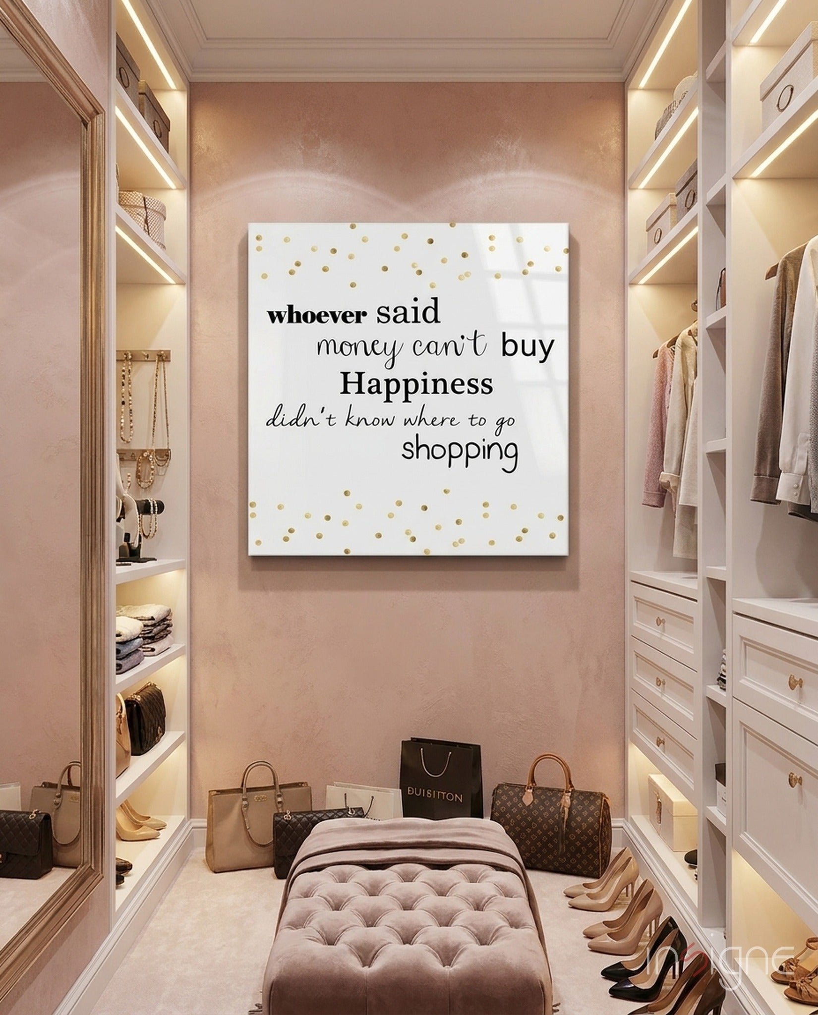 Shopping Glass Wall Art