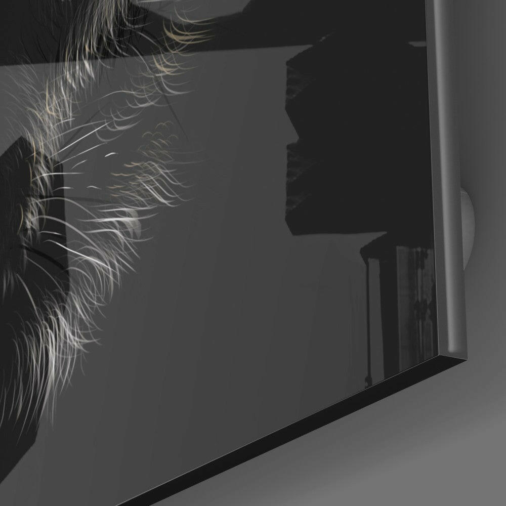 Eyes of the Wolf Glass Wall Art