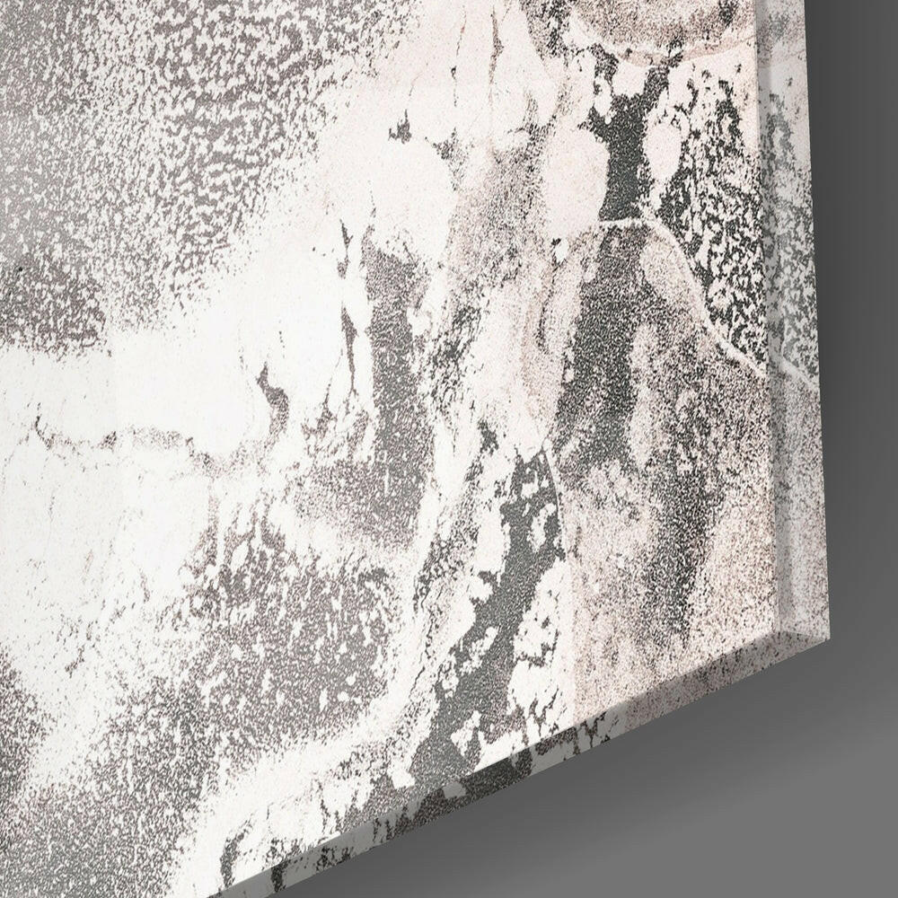 Rose Gold and Gray Marble Glass Wall Art