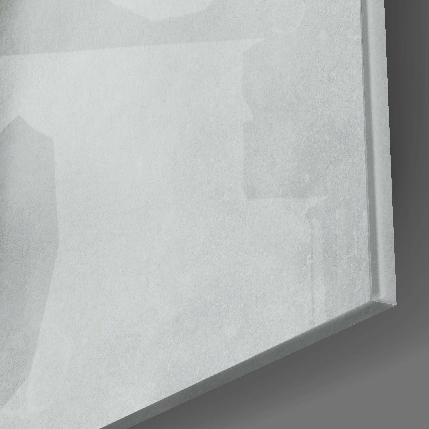 Hand Behind Misty Fog Silhouette Glass Wall Art