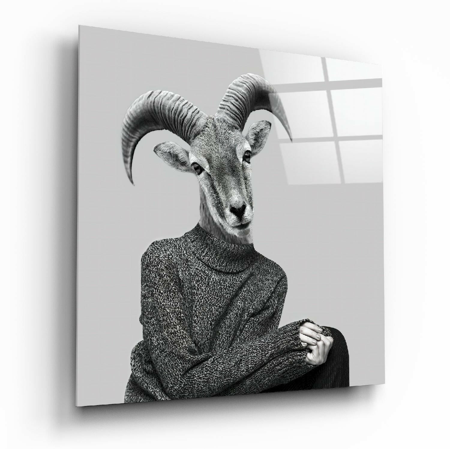 Lady Antelope Glass Wall Art