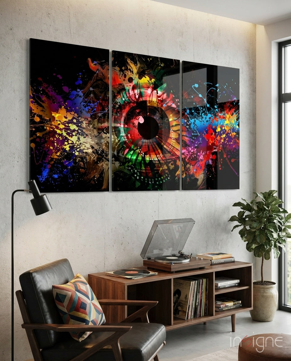 Colors in My Eyes Mega Glass Wall Art