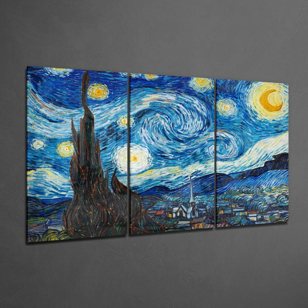 Van Gogh: The Starry Night Mega Glass Wall Art