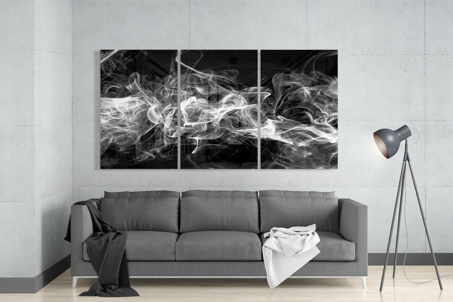 Smoke Mega Glass Wall Art