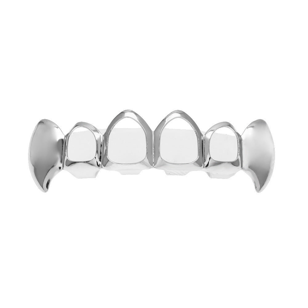 Hip-hop polished braces with gold electroplating