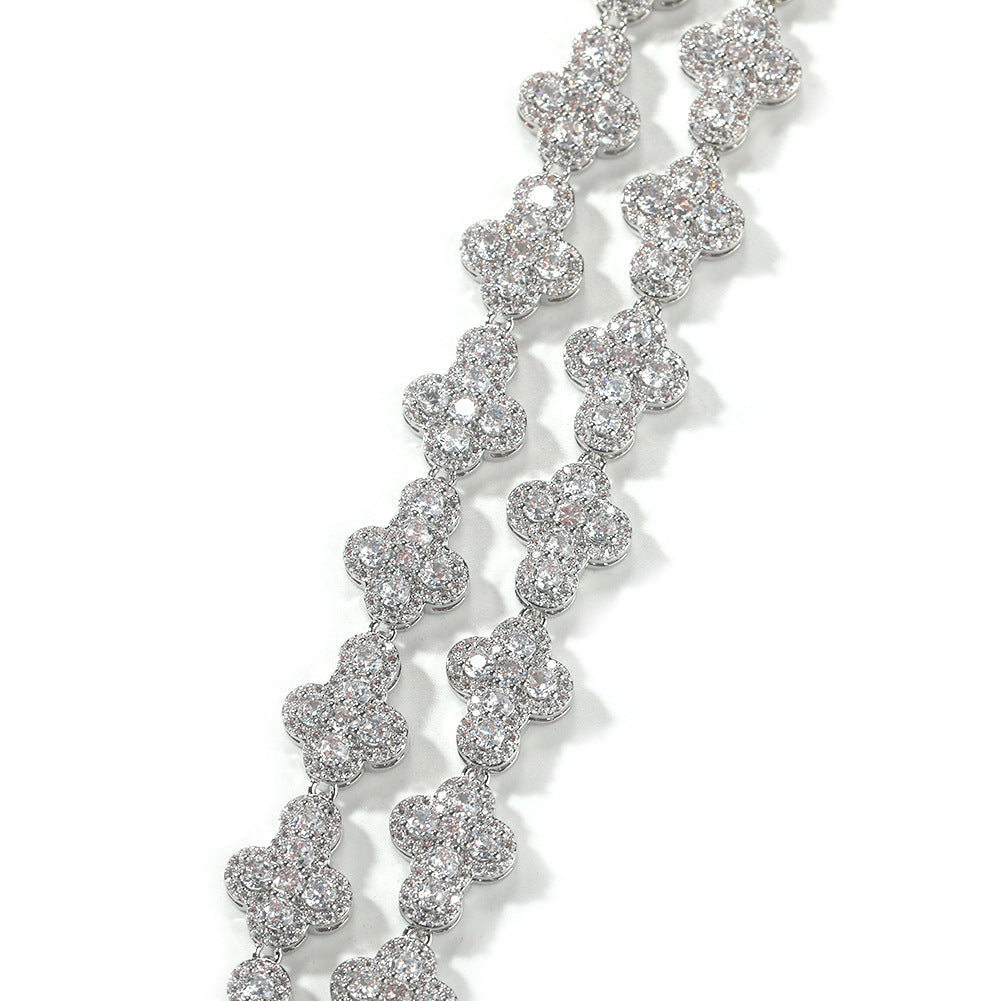 mens gold cross moissanite chain necklace