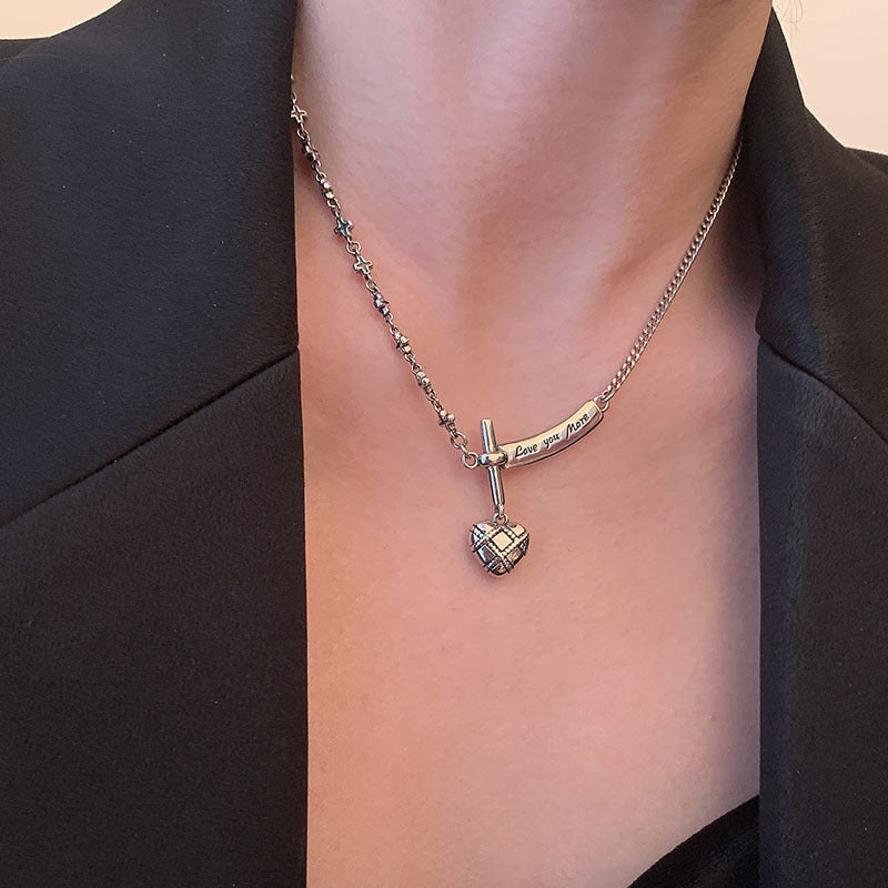 Love cross necklace women&