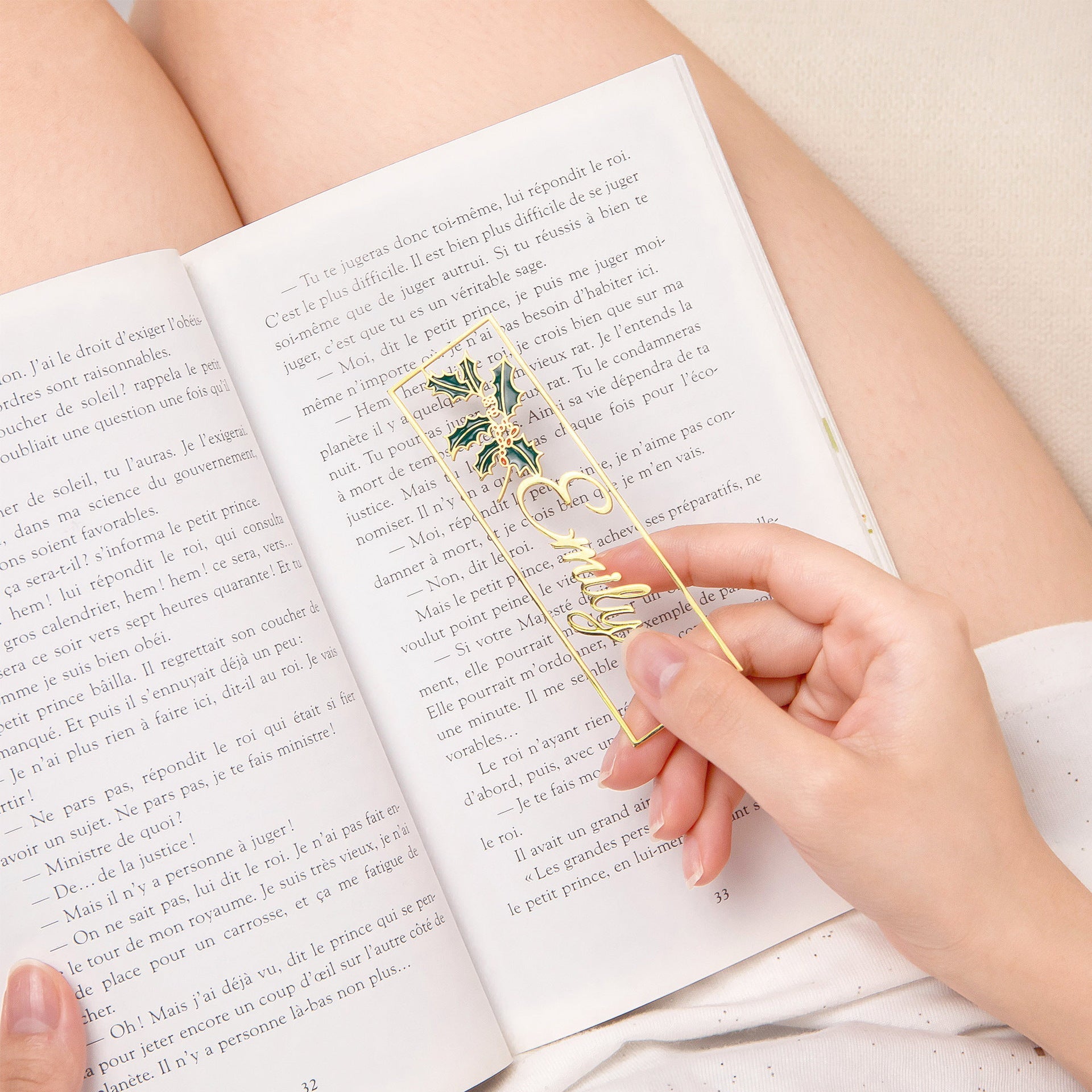 customized birthday flower name Color dripping oil bookmark
