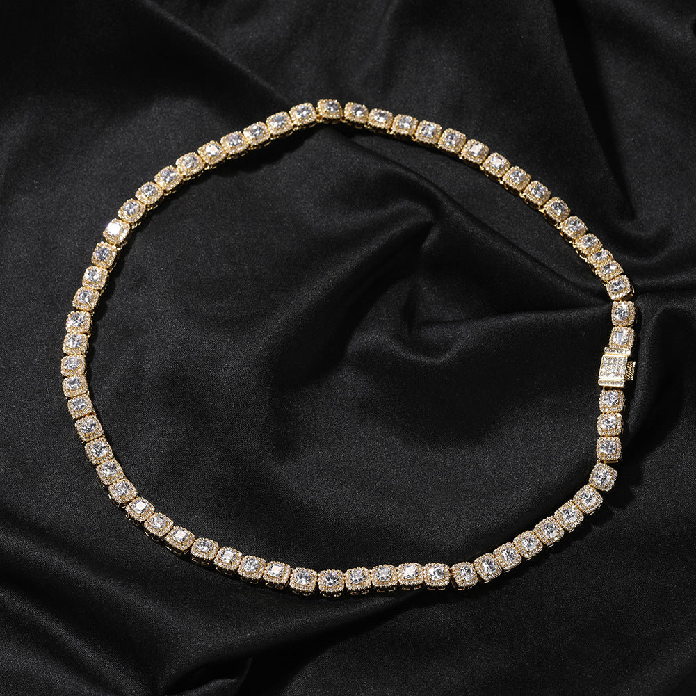 mens gold Gold Plated Rock Candy Chain necklace