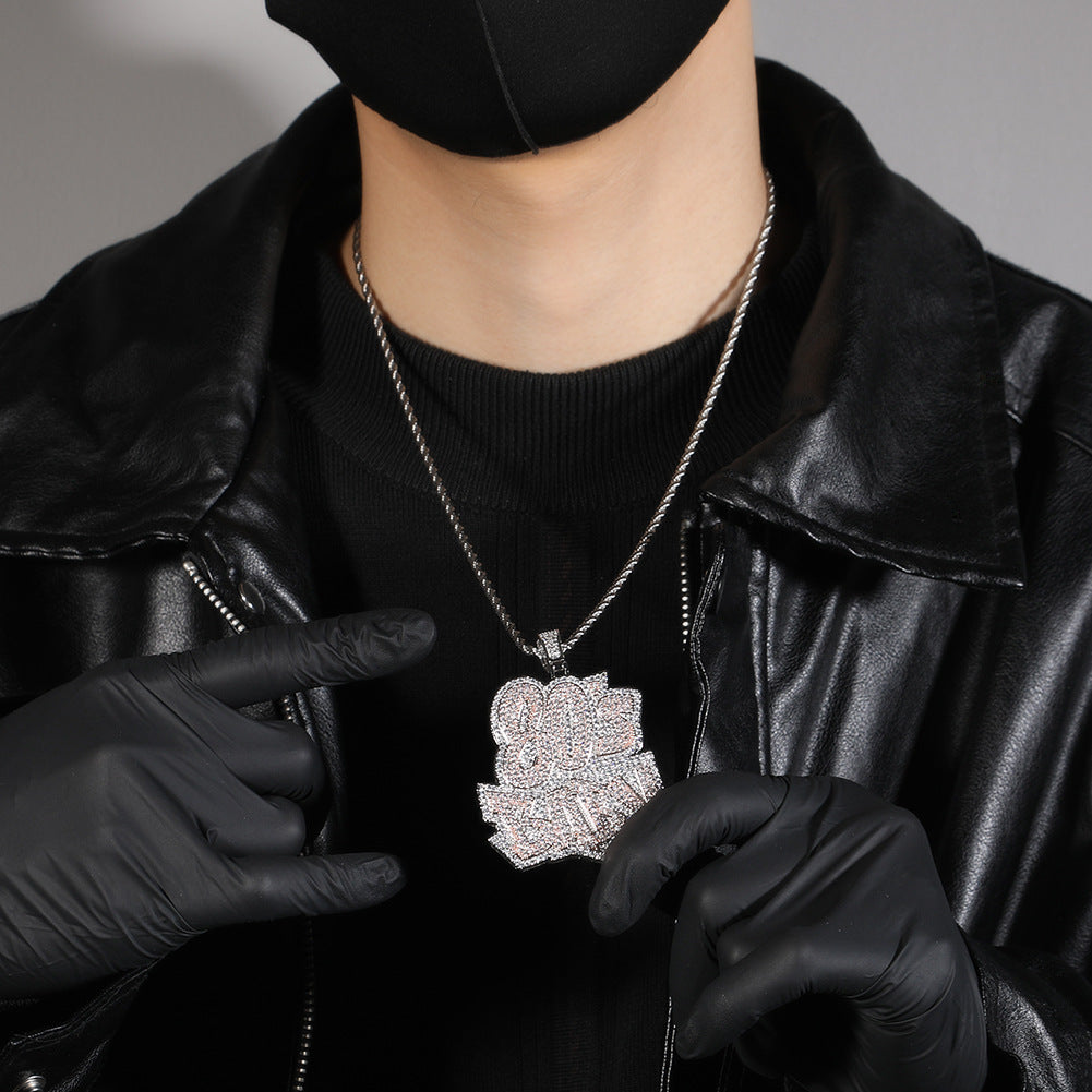 80Sbaby hip-hop diamond necklace