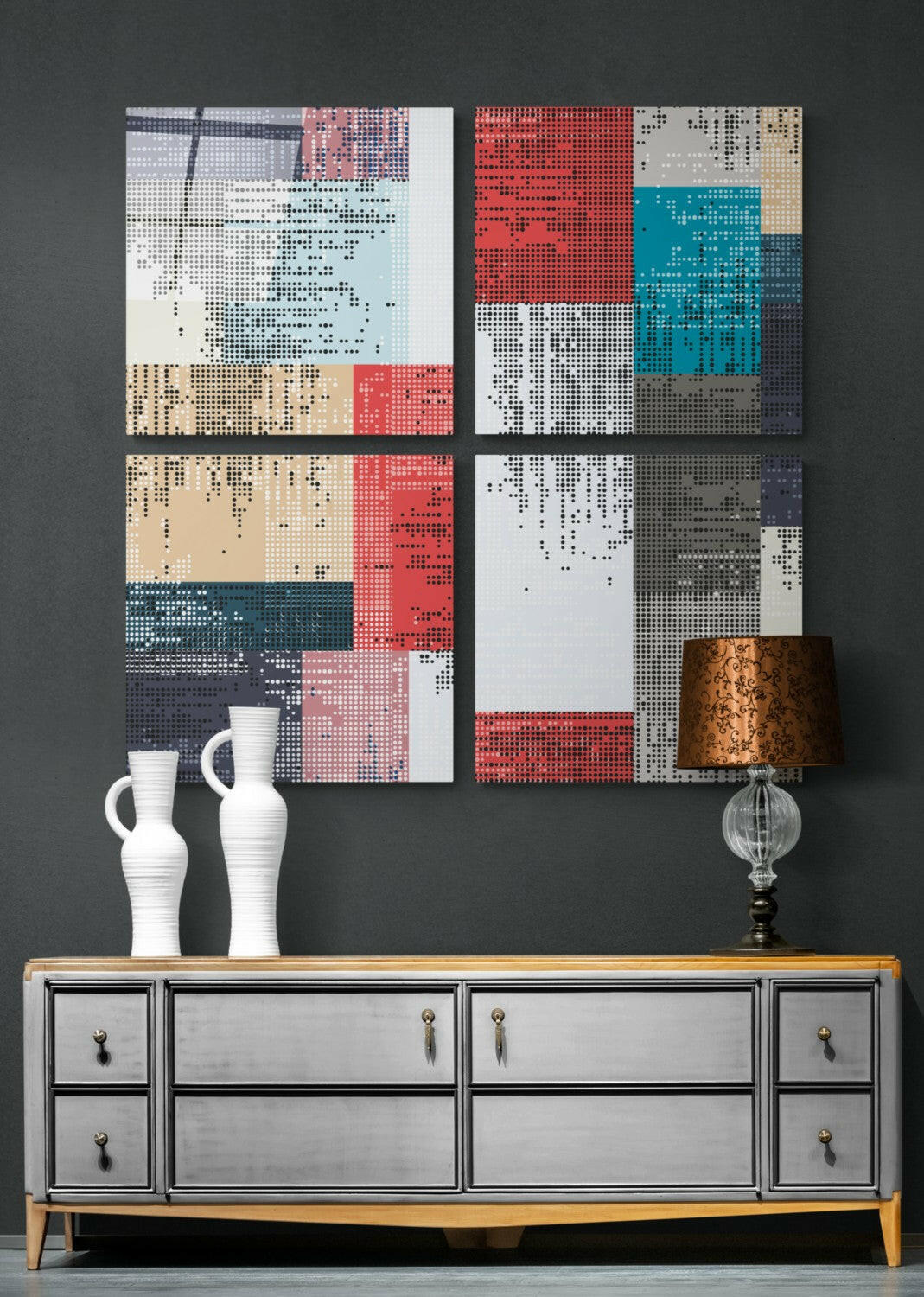 Dots Quadro Glass Wall Art
